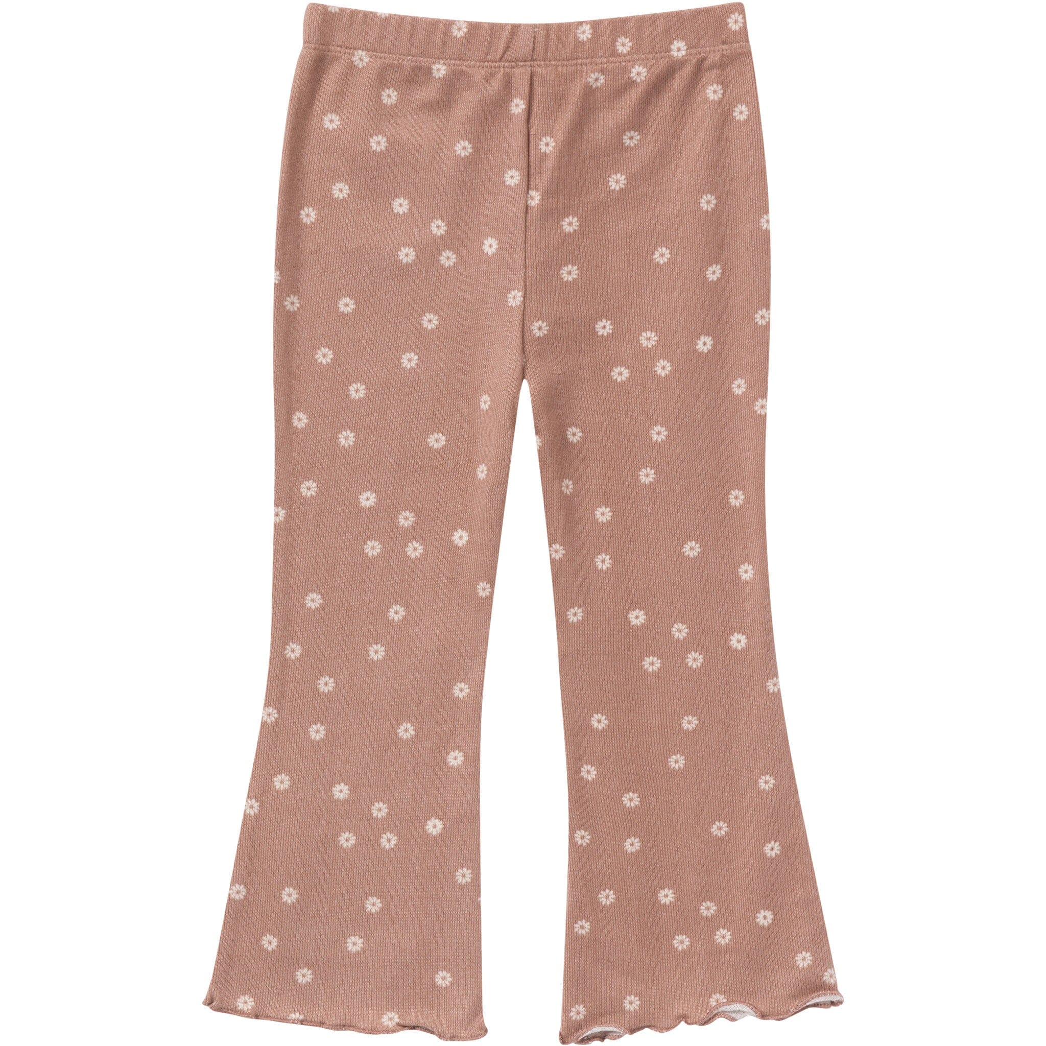 2-Piece Girls Brown Daisies Ruffle Collar Top and Flare Pant Set - Image 6