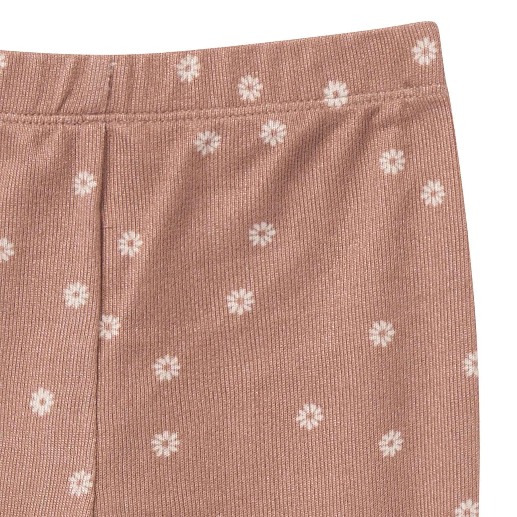 2-Piece Girls Brown Daisies Ruffle Collar Top and Flare Pant Set - Image 7