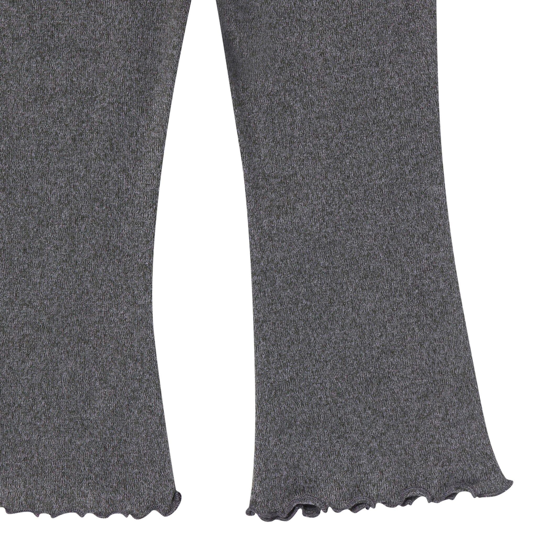 2-Piece Girls Dark Grey Ruffle Collar Top and Flare Pant Set - Image 9