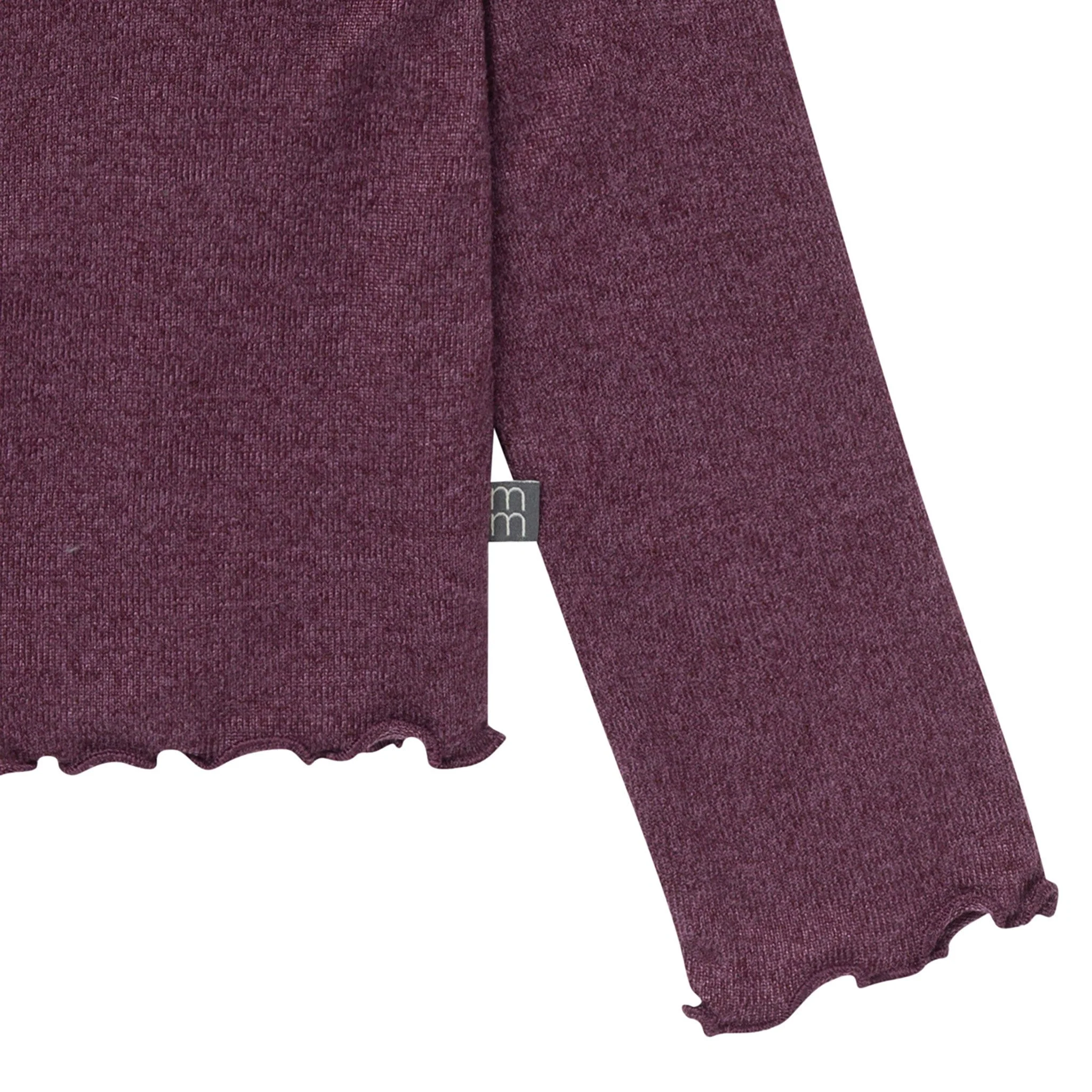 2-Piece Girls Purple Ruffle Collar Top and Flare Pant Set - Image 4