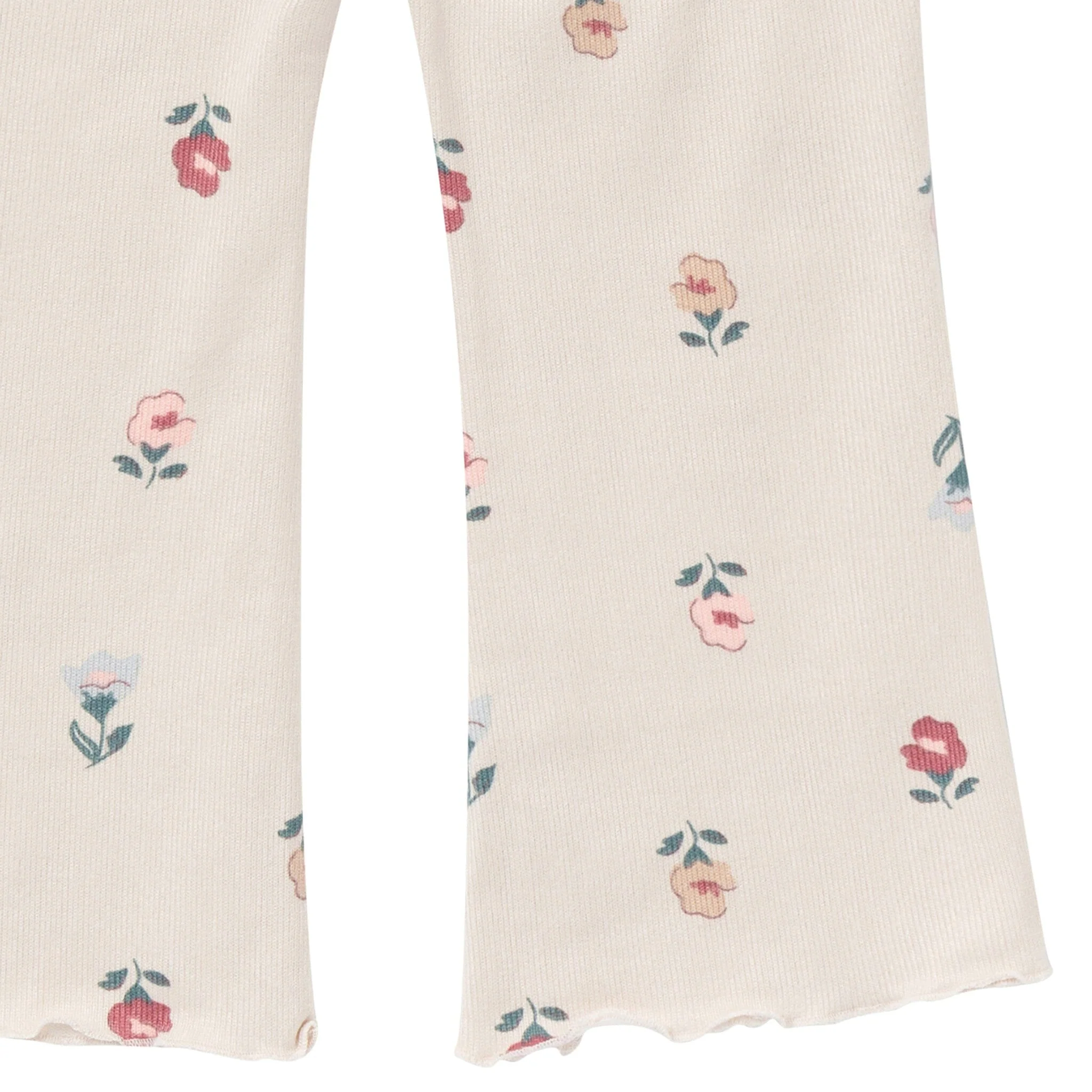 2-Piece Girls Small Flowers Ruffle Collar Top and Flare Pant Set - Image 10
