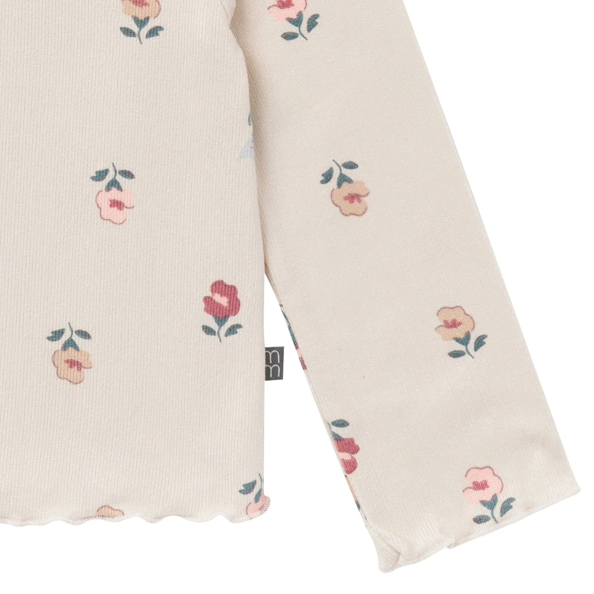 2-Piece Girls Small Flowers Ruffle Collar Top and Flare Pant Set - Image 7
