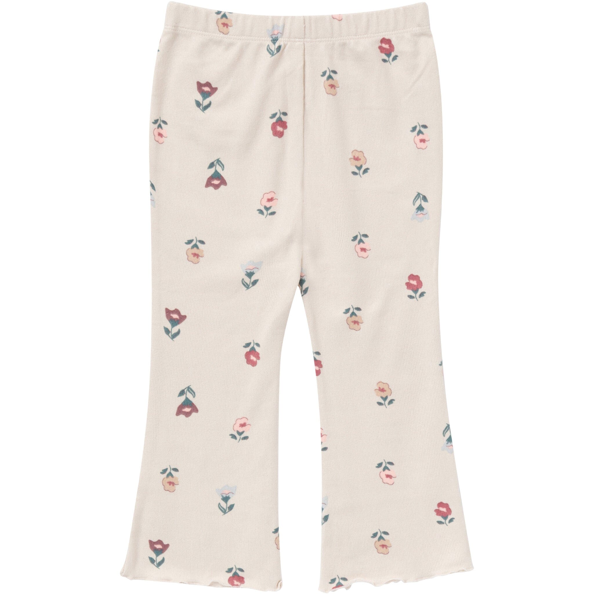 2-Piece Girls Small Flowers Ruffle Collar Top and Flare Pant Set - Image 8