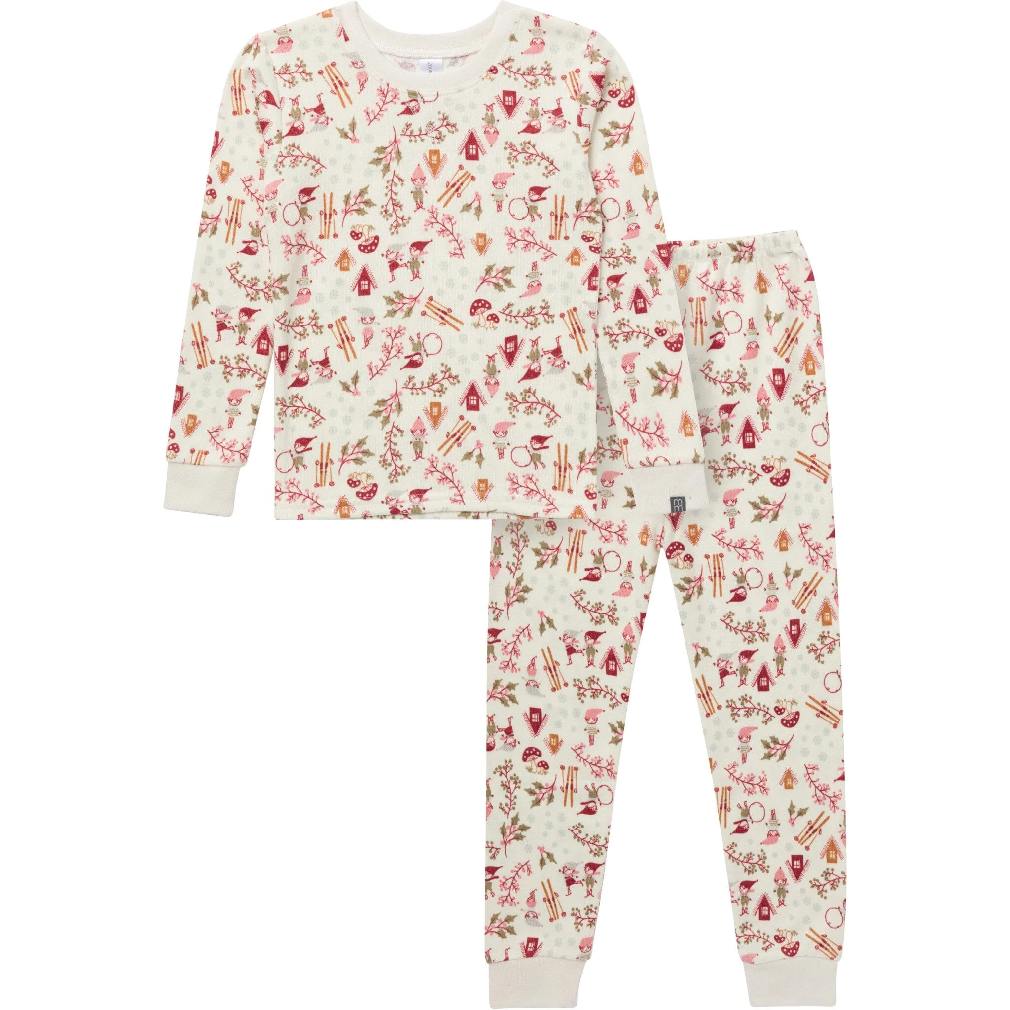 2-Piece Girls Winter Joy Snug Fit Pajama Set