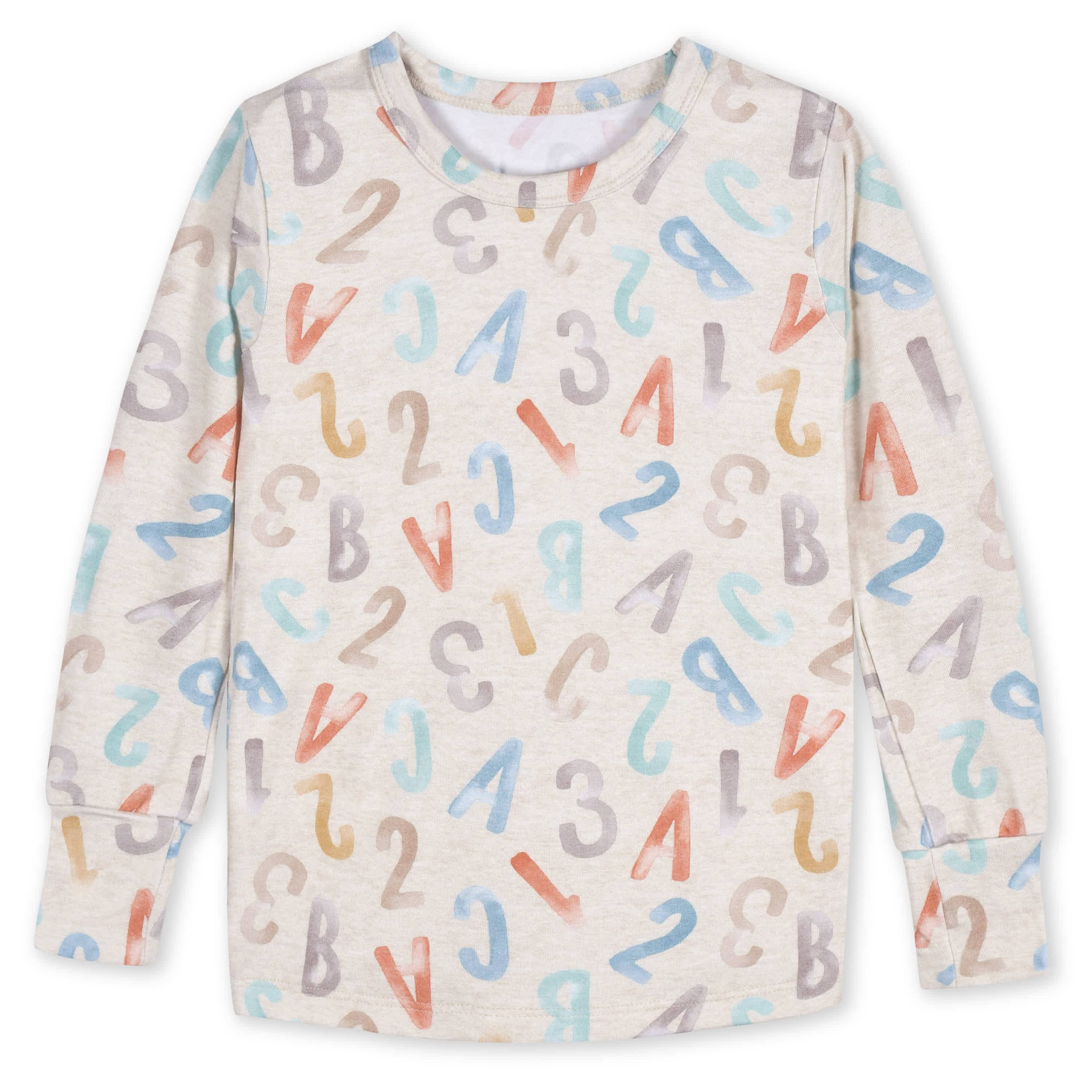 2-Piece Infant & Toddler Alphabet Soup Buttery Soft Viscose Made from Eucalyptus Snug Fit Pajamas - Image 5