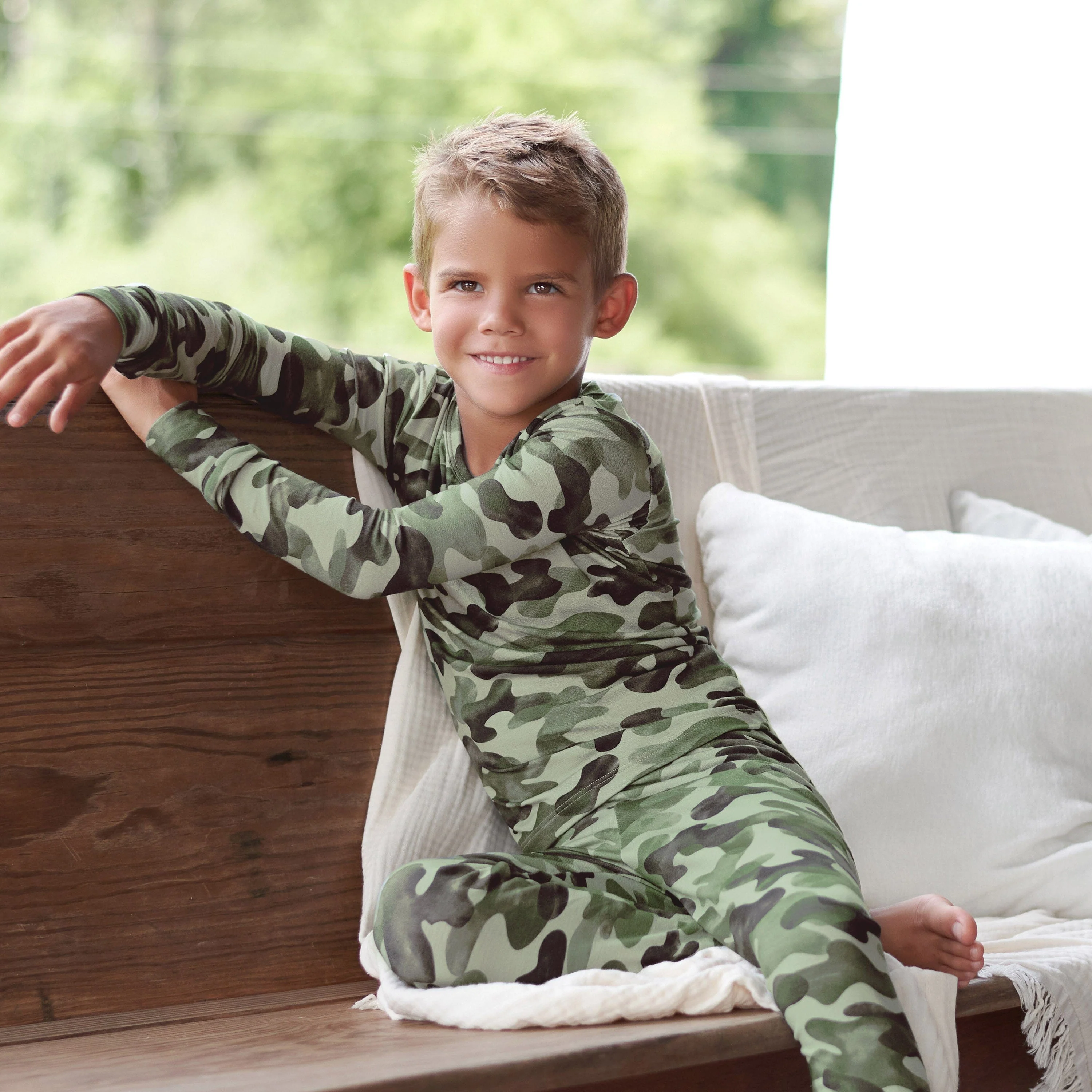 2-Piece Infant & Toddler Hide & Seek Camo Buttery Soft Viscose Made from Eucalyptus Snug Fit Pajamas - Image 4