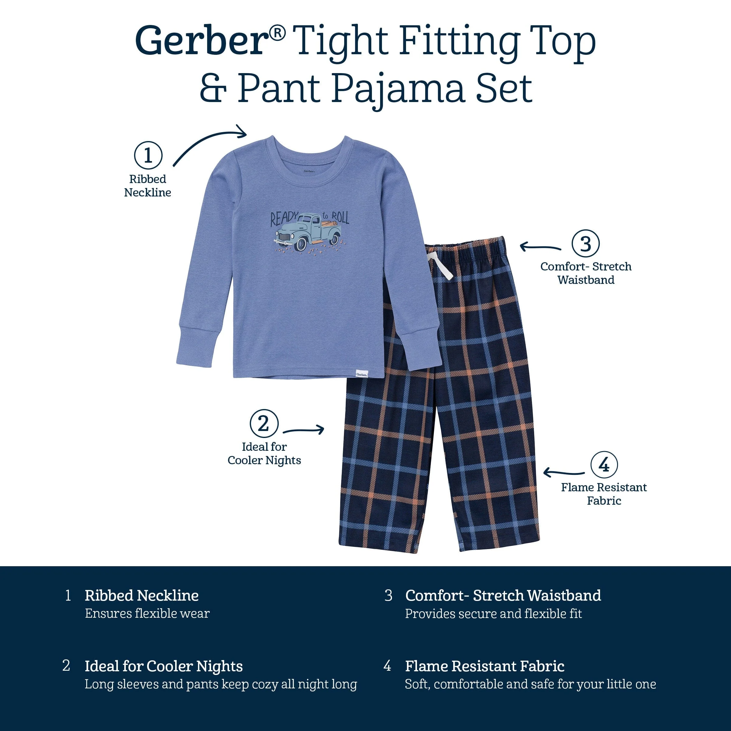 2-Piece Infant & Toddler Boys Car Pajama Set - Image 9