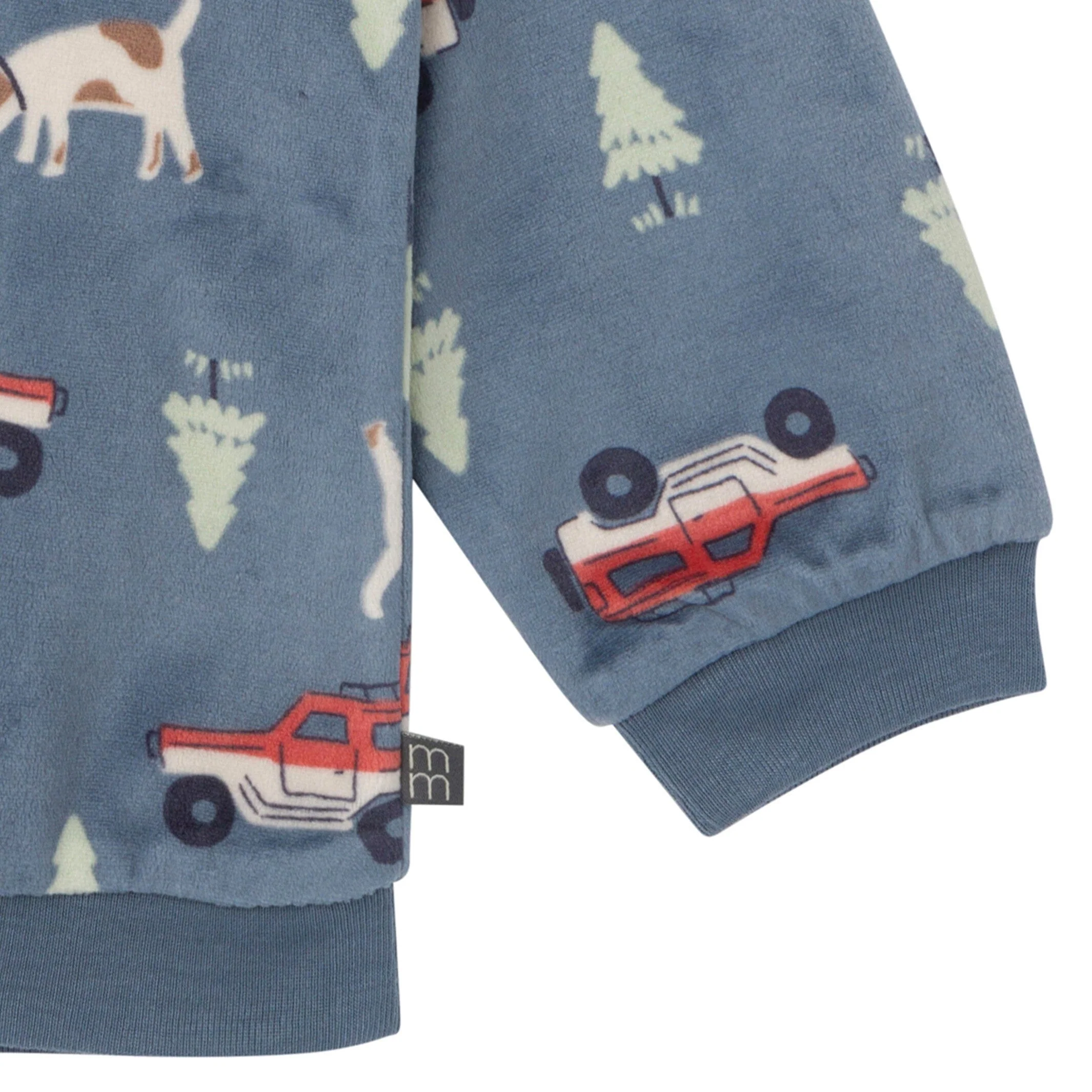 2-Piece Infant & Toddler Boys Dark Blue Camp Fleece Pajama Set - Image 4