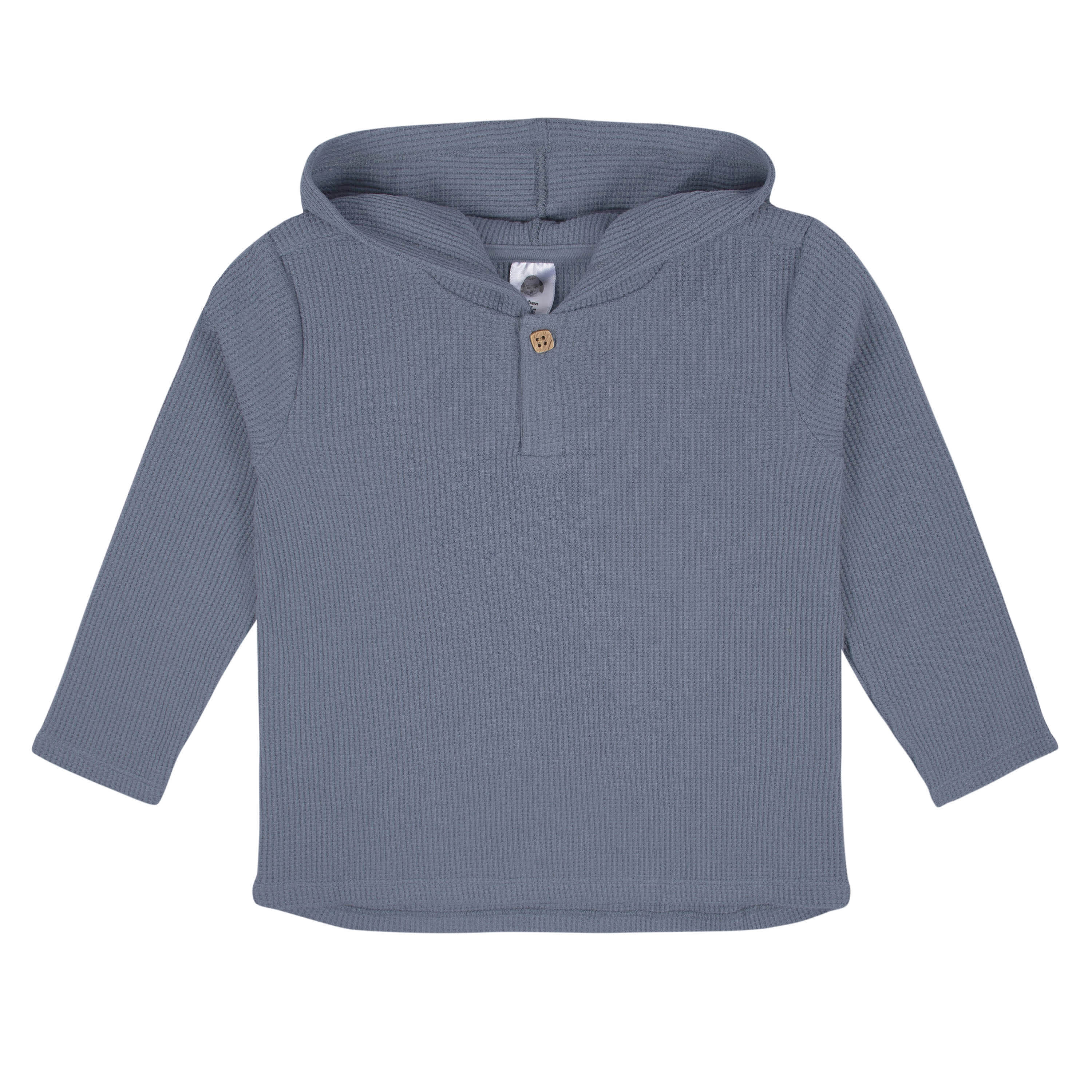2-Piece Infant & Toddler Boys Dusty Blue Waffle Hoodie & Jogger Set - Image 2