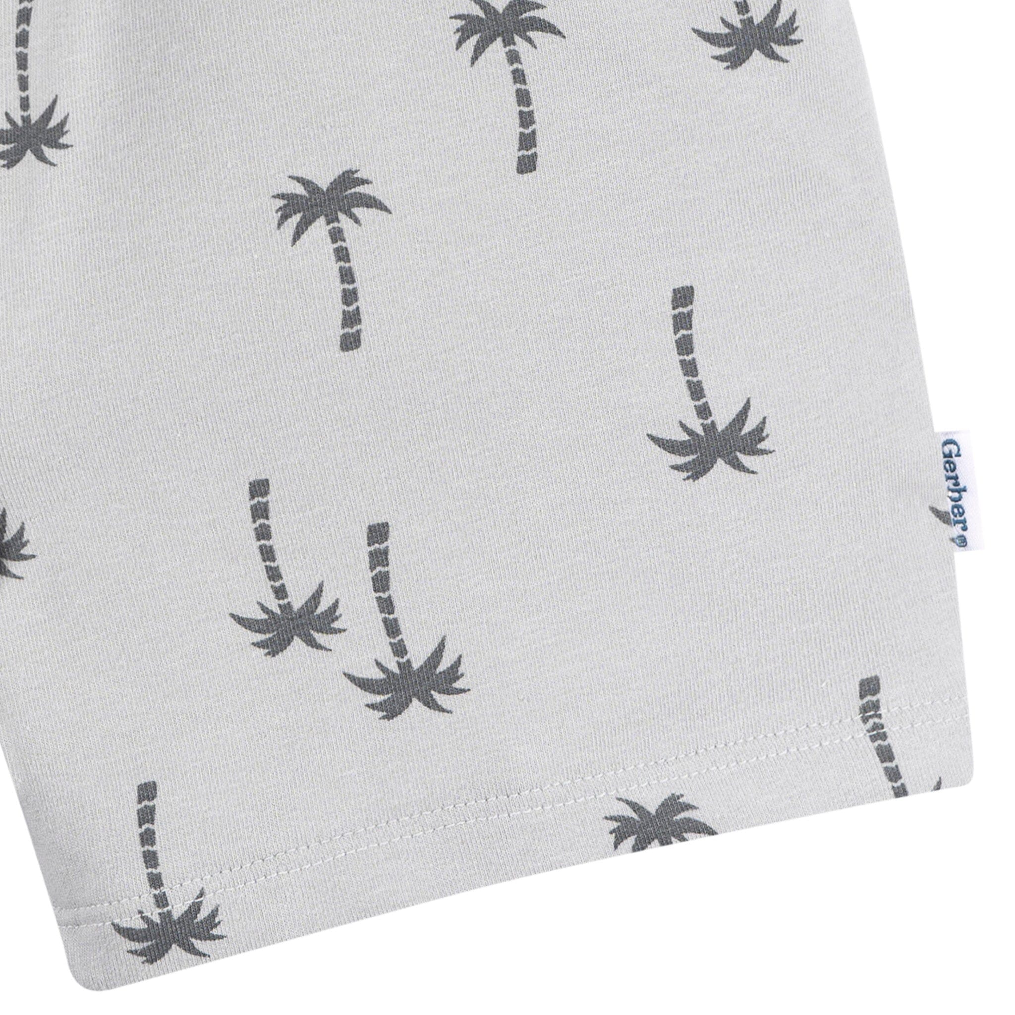 2-Piece Infant & Toddler Boys Palm Tree Henley Top and Shorts Set - Image 7