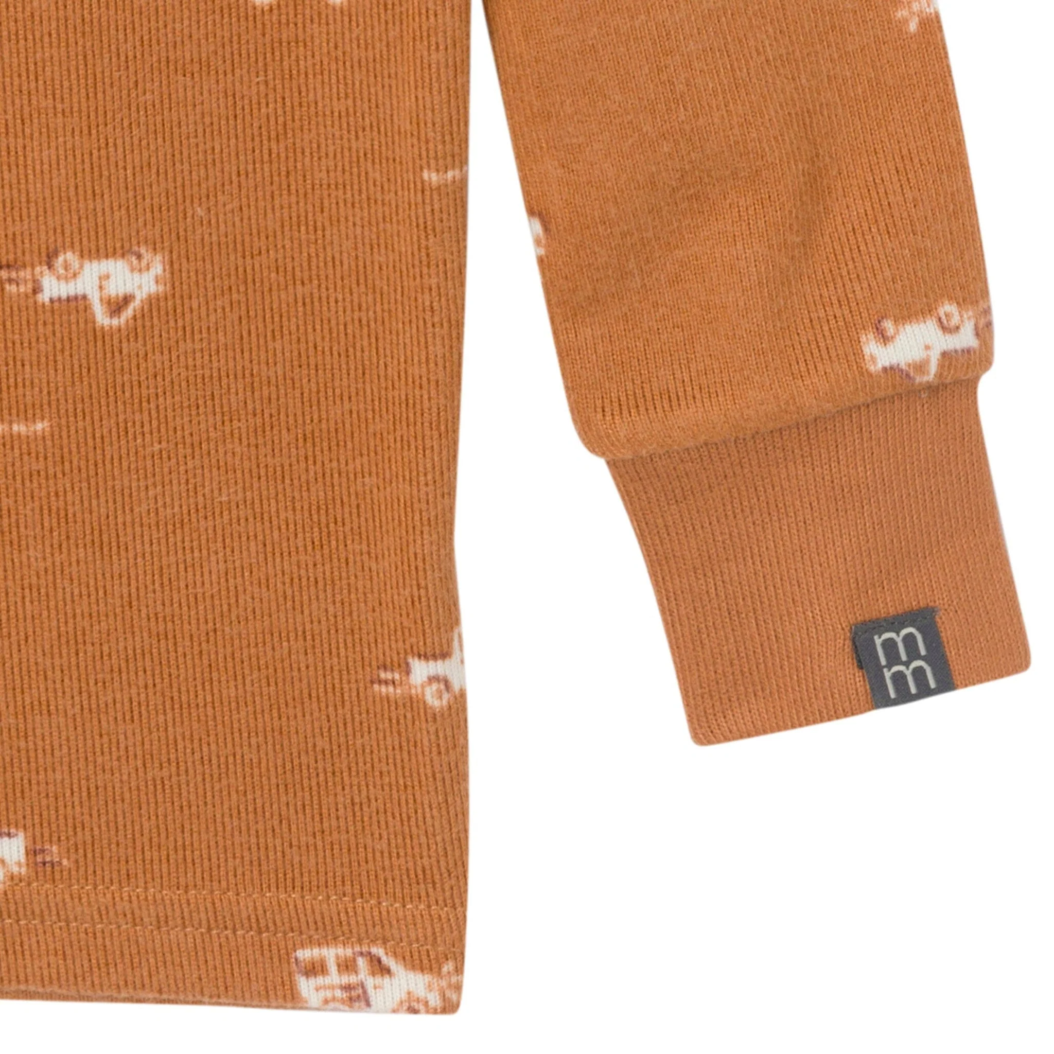 2-Piece Infant & Toddler Boys Lt Med Brown Cars Pajama Set - Image 4