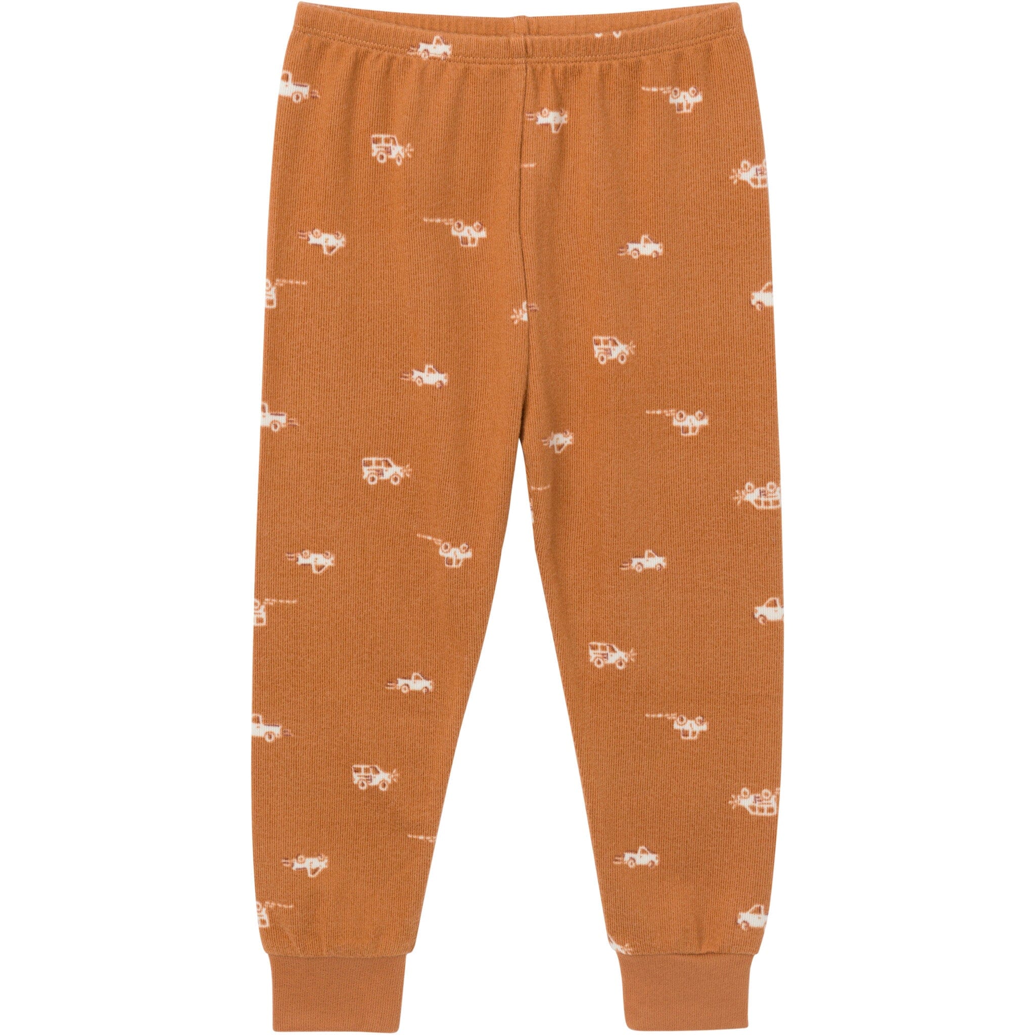 2-Piece Infant & Toddler Boys Lt Med Brown Cars Pajama Set - Image 5