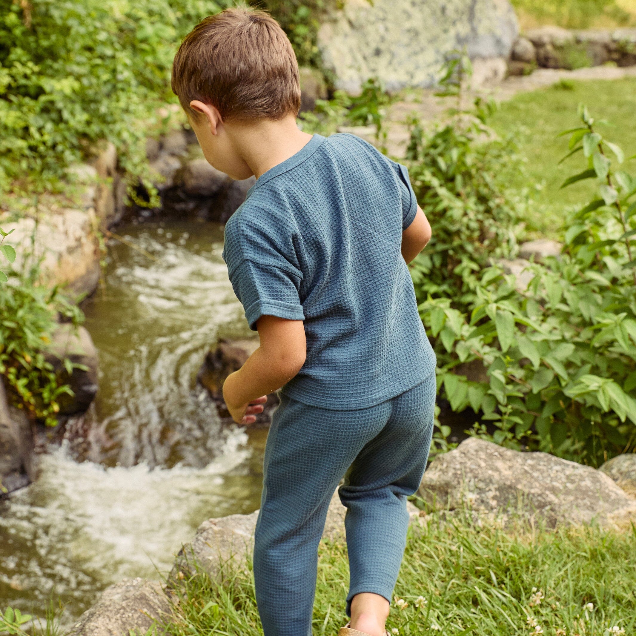 2-Piece Infant & Toddler Boys Navy Pants and Shirt Set - Image 4