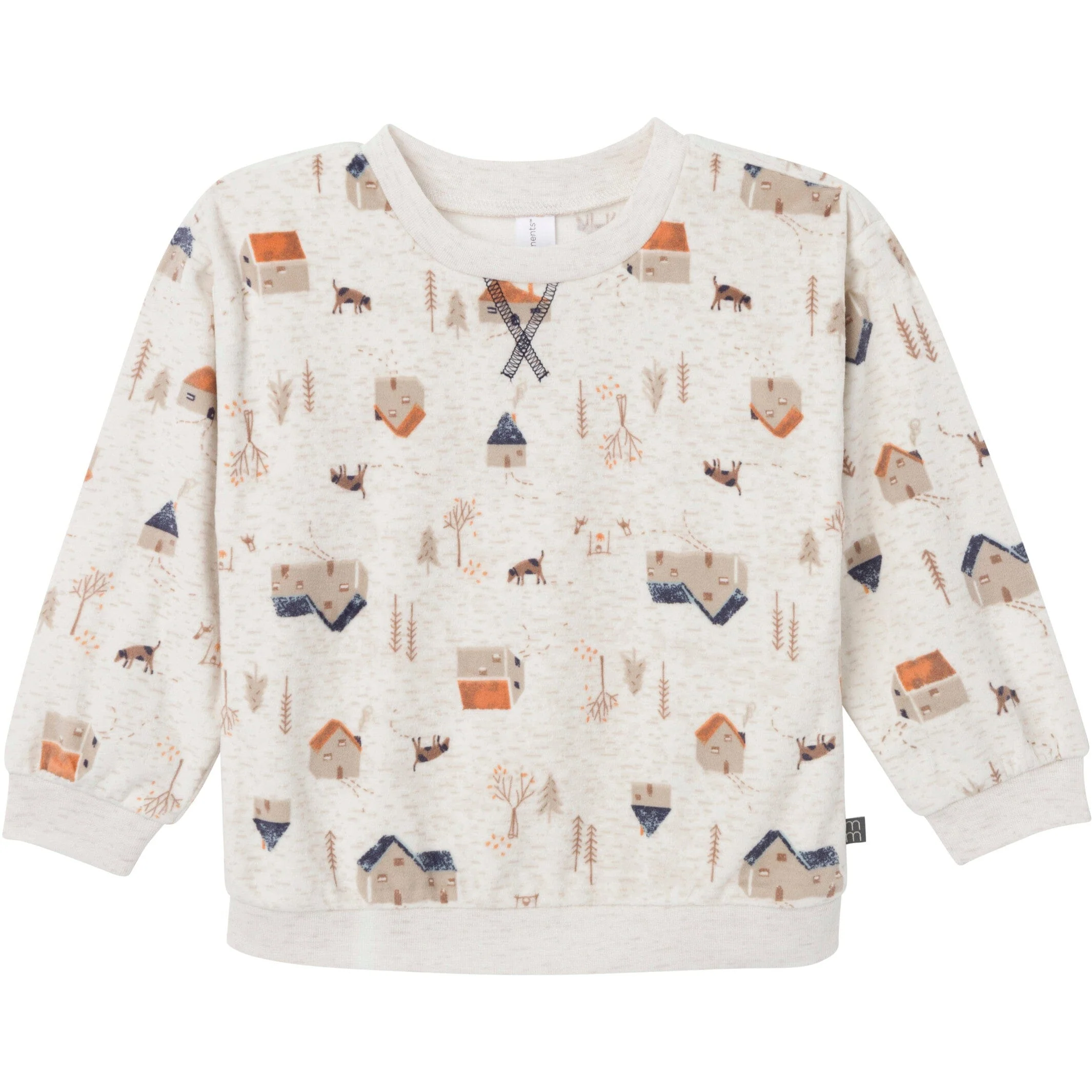 2-Piece Infant & Toddler Boys Oatmeal Village Fleece Pajama Set - Image 3