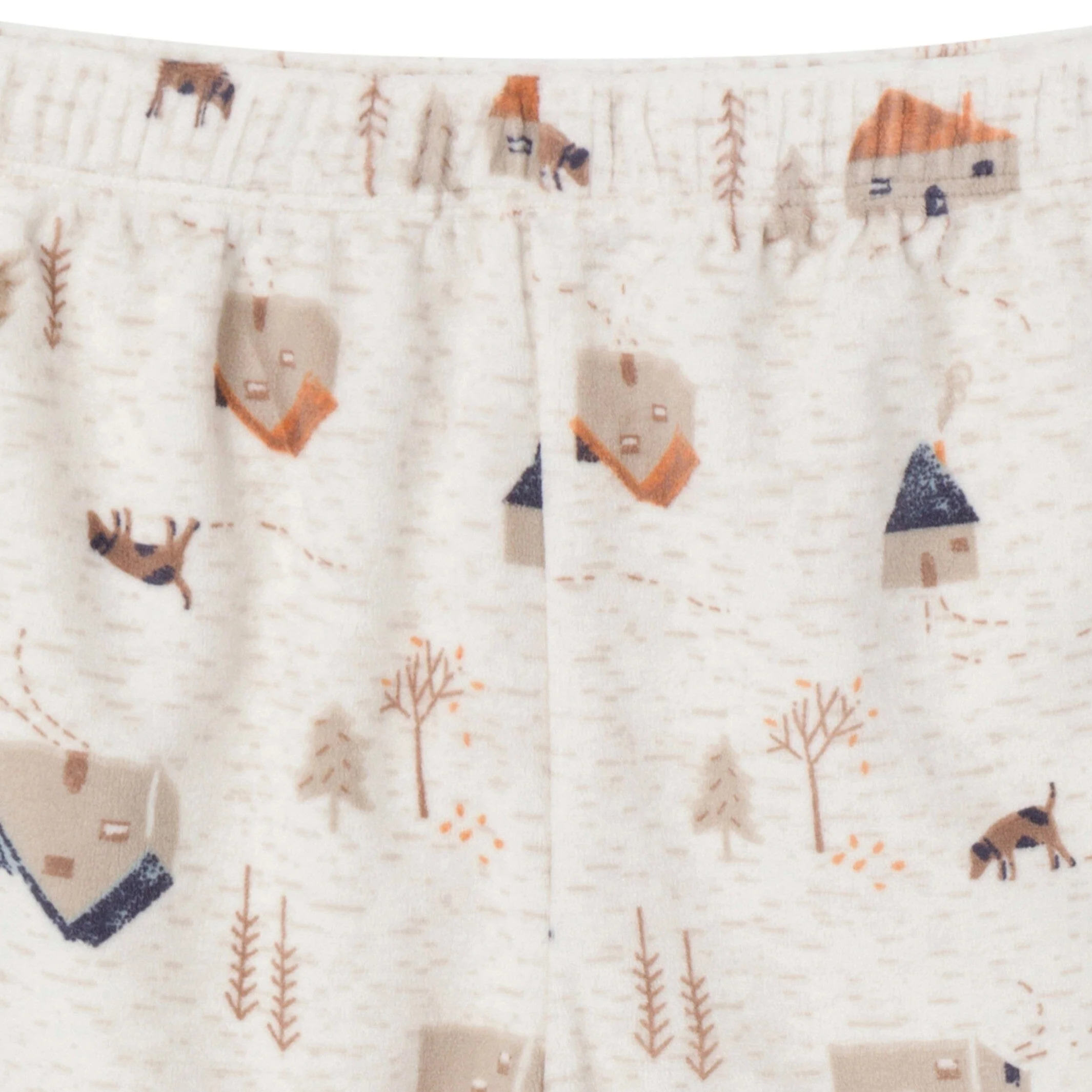 2-Piece Infant & Toddler Boys Oatmeal Village Fleece Pajama Set - Image 7