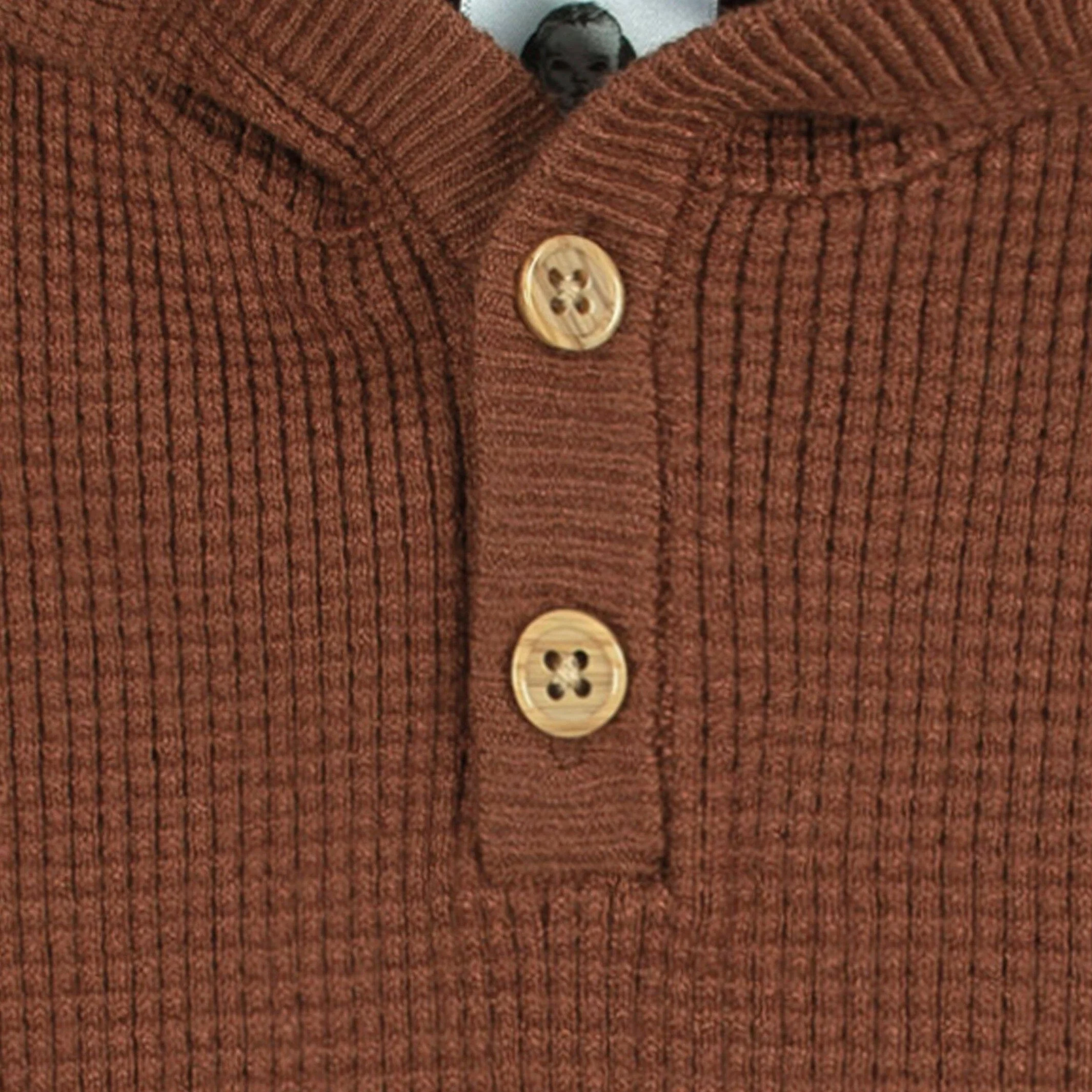 2-Piece Infant and Toddler Boys Rust Sweater Knit Set - Image 3