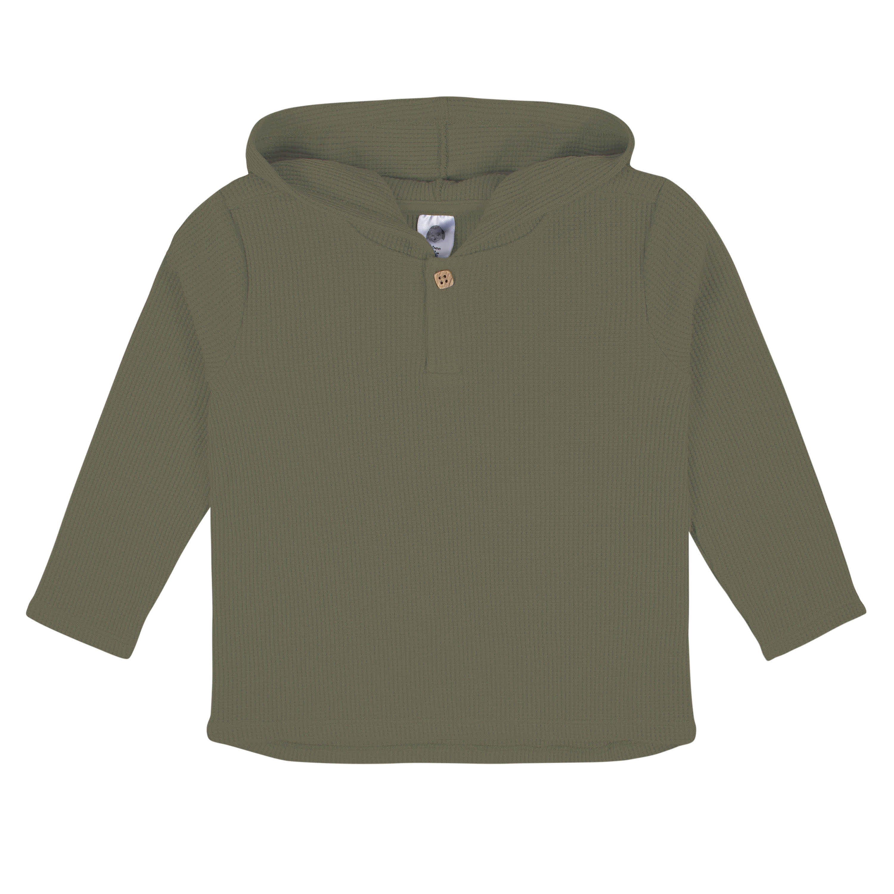 2-Piece Infant & Toddler Boys Sage Green Waffle Hoodie & Jogger Set - Image 2
