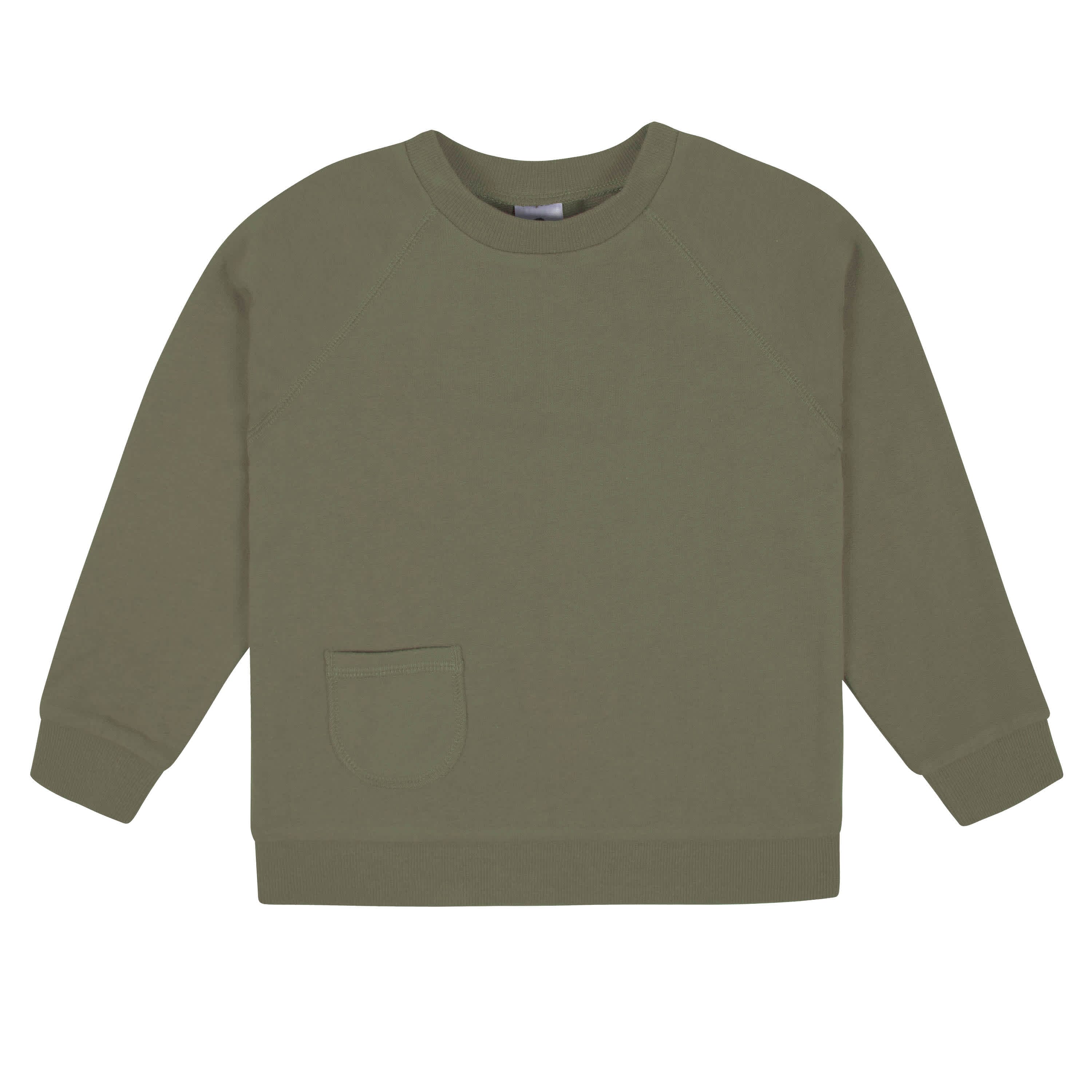 2-Piece Infant Boys Sage Green French Terry Pullover & Jogger Set, 12M - Image 2