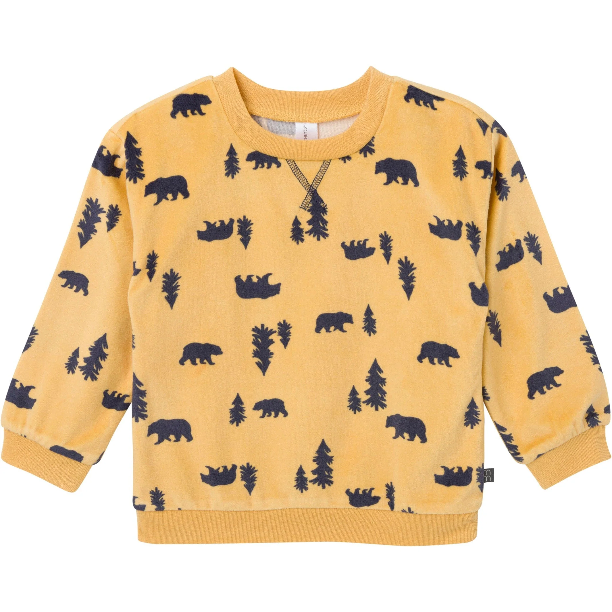 2-Piece Infant & Toddler Boys Yellow Forest Fleece Pajama Set - Image 4