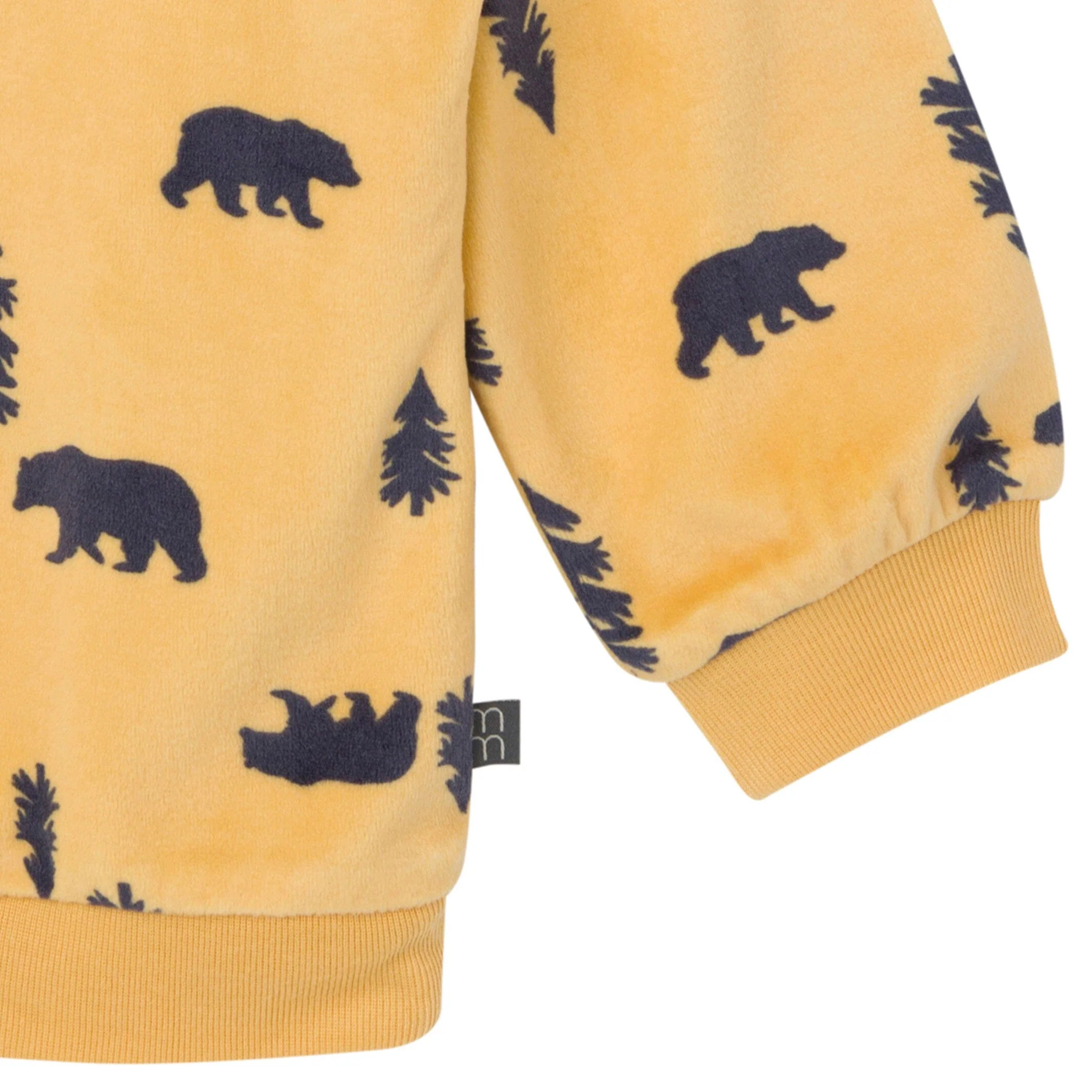 2-Piece Infant & Toddler Boys Yellow Forest Fleece Pajama Set - Image 6