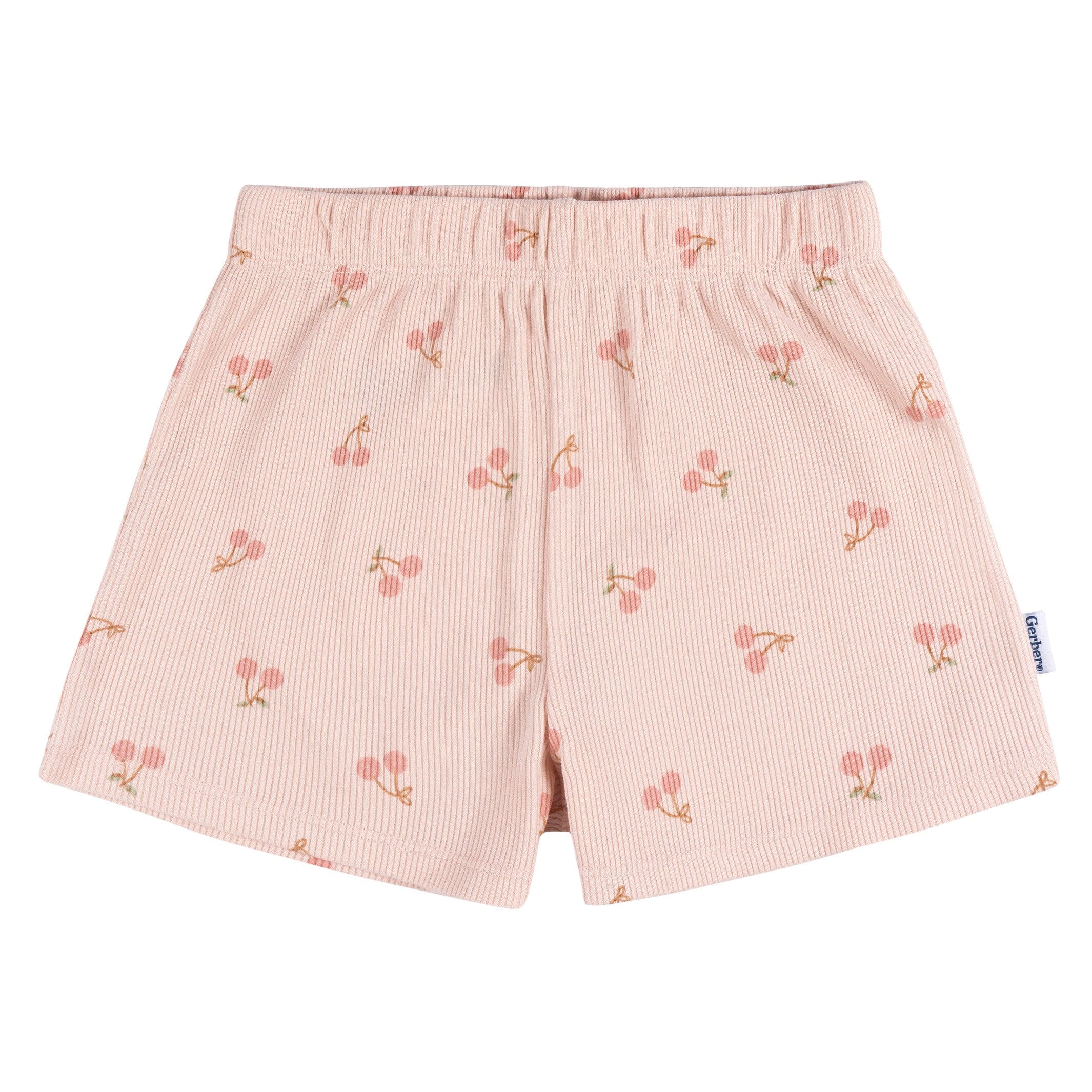2-Piece Infant and Toddler Girls Blush Cherries Tank Top & Shorts Set - Image 6