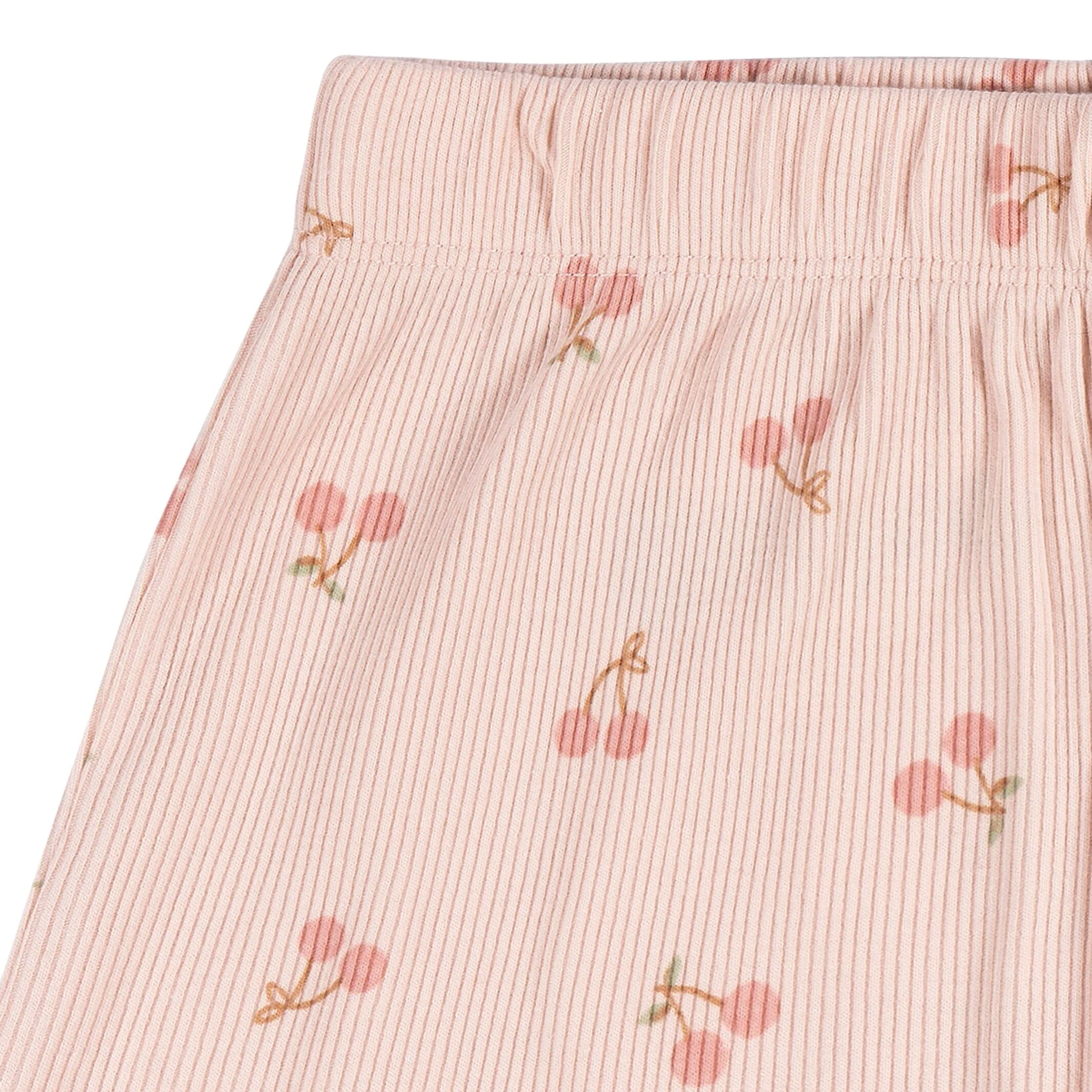 2-Piece Infant and Toddler Girls Blush Cherries Tank Top & Shorts Set - Image 7