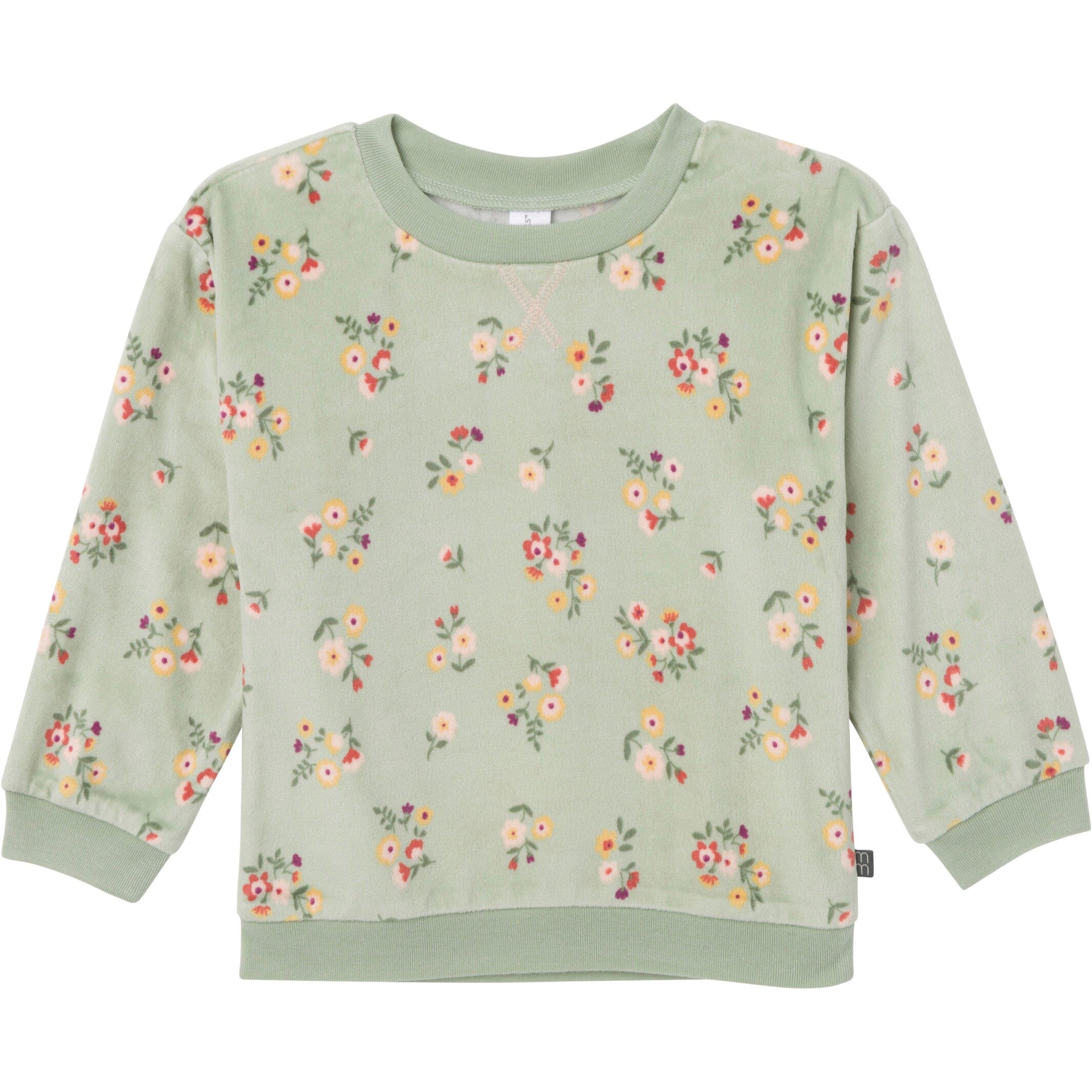 2-Piece Infant & Toddler Girls Green Flower Fleece Pajama Set - Image 2