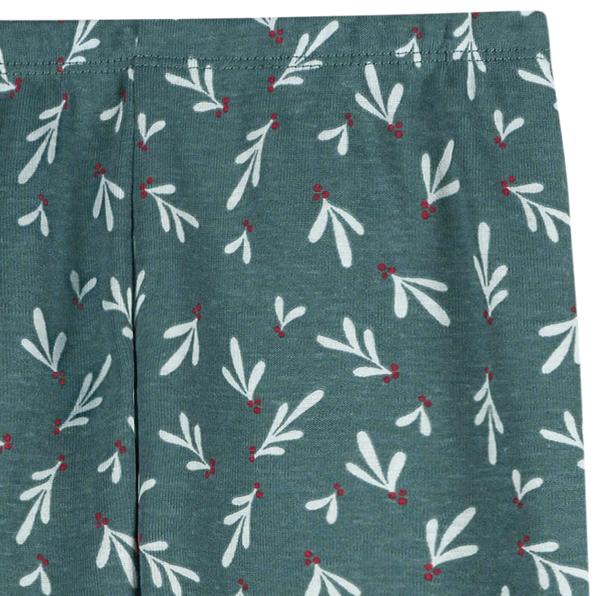 2-Piece Infant & Toddler Girls Mistletoe Snug Fit Pajama Set - Image 7