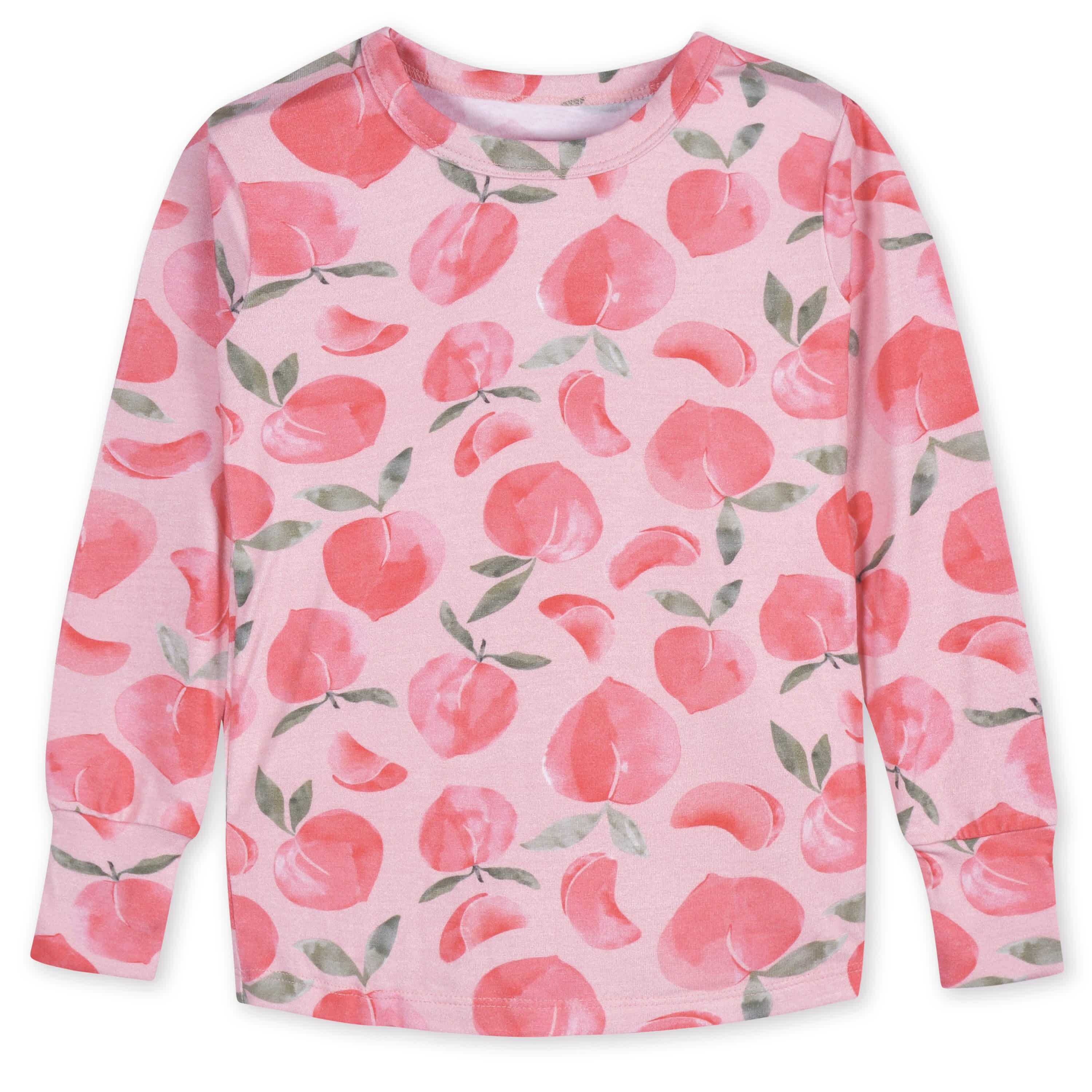2-Piece Infant & Toddler Girls Just Peachy Buttery Soft Viscose Made from Eucalyptus Snug Fit Pajamas - Image 4