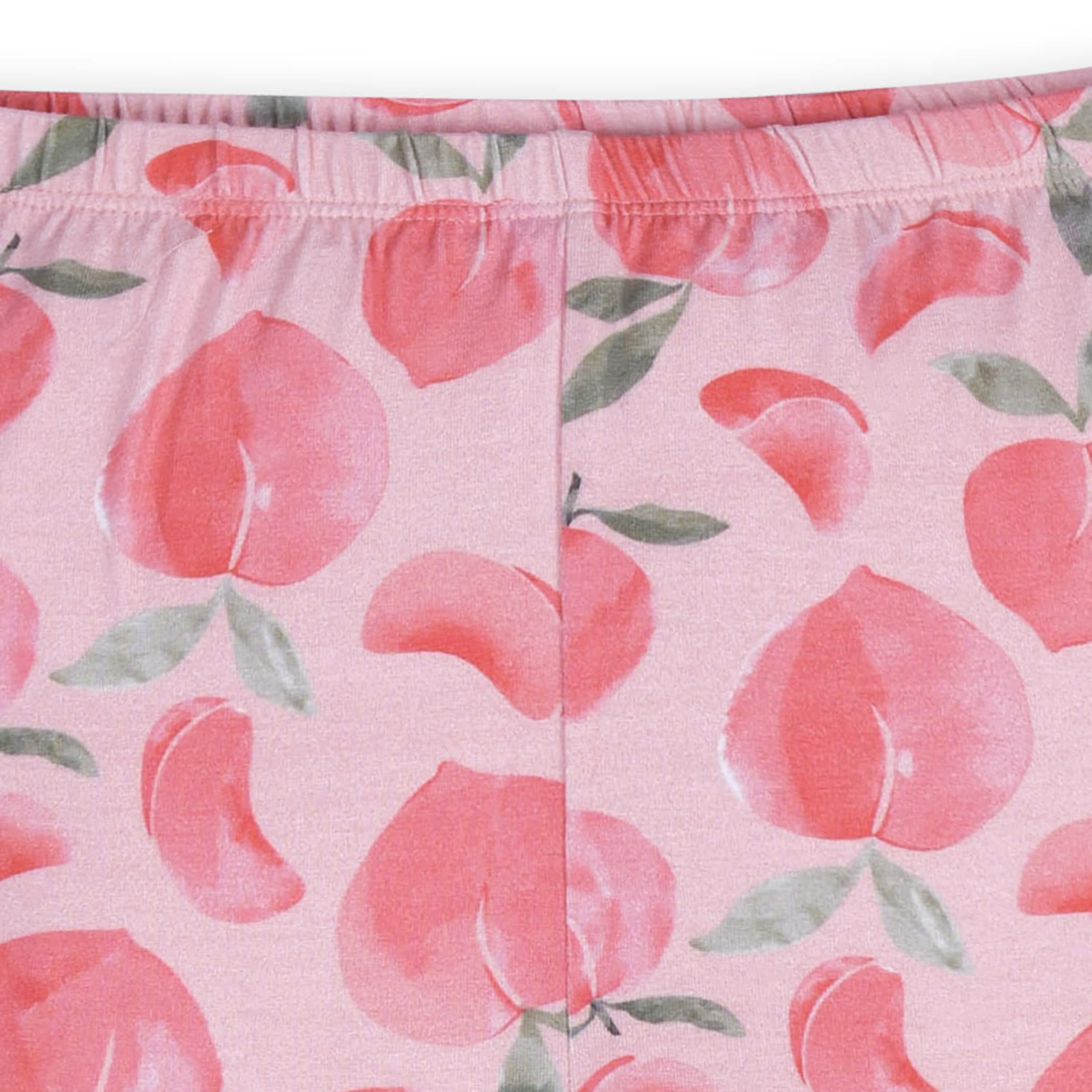 2-Piece Infant & Toddler Girls Just Peachy Buttery Soft Viscose Made from Eucalyptus Snug Fit Pajamas - Image 6