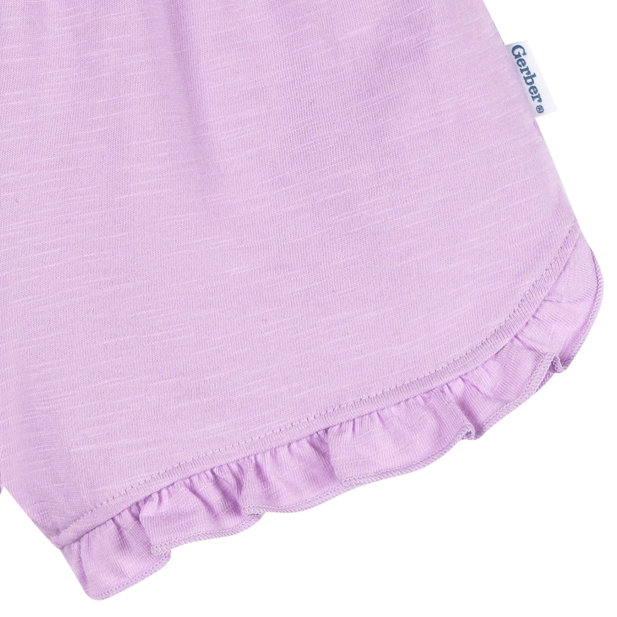 2-Piece Infant & Toddler Girls Rainbow Pocket Tee and Shorts Set - Image 7