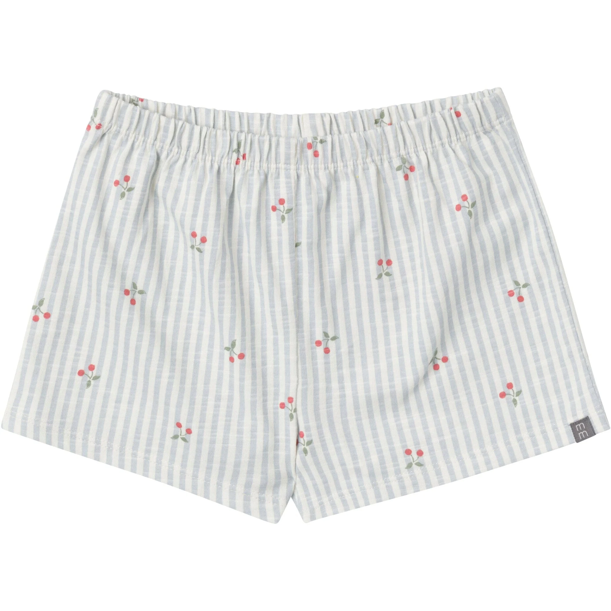 2-Piece Infant & Toddler Girls Cherry Stripes Ruffle Top and Shorts Set - Image 4