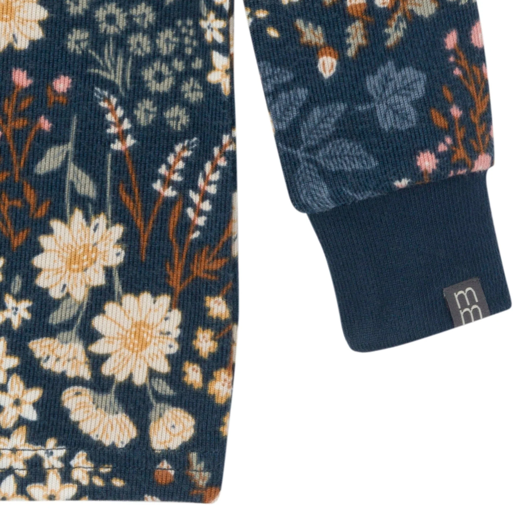 2-Piece Infant & Toddler Girls Navy Floral Hacci Pajama Set - Image 6