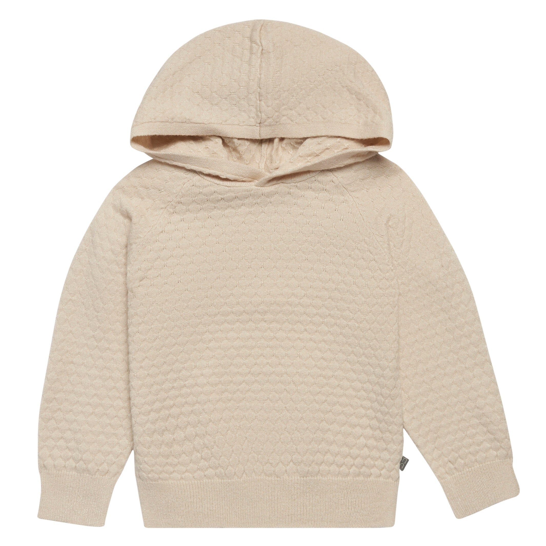 2-Piece Infant & Toddler Girls Oatmeal Heather Viscose Sweater Knit Hoodie Set - Image 3