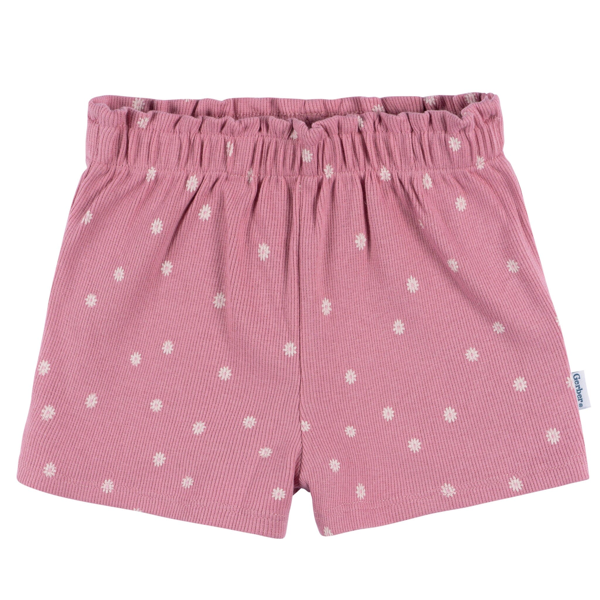 2-Piece Infant & Toddler Girls Pink Flower Shirt and Shorts Set - Image 4
