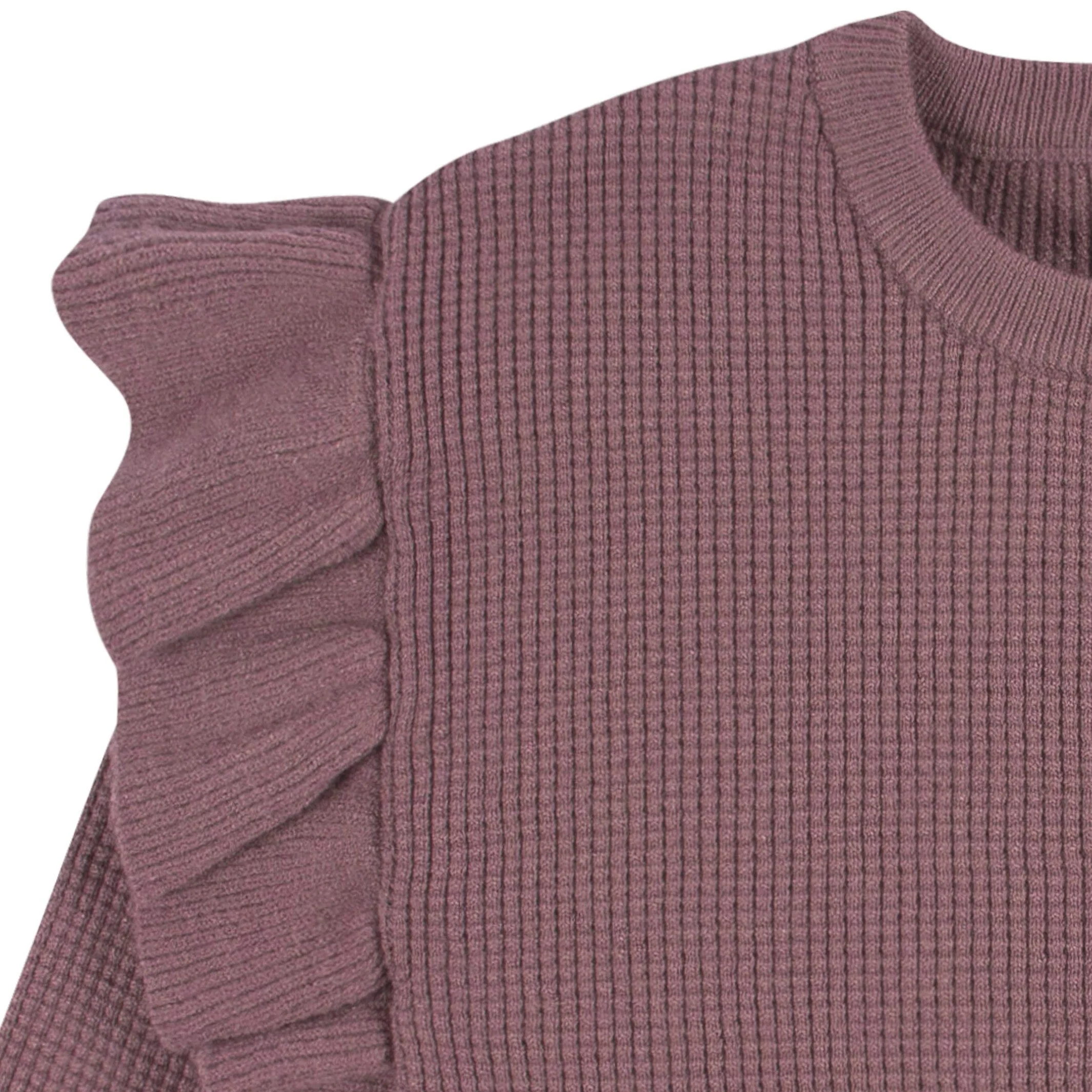 2-Piece Infant and Toddler Girls Mauve Sweater Knit Set - Image 3