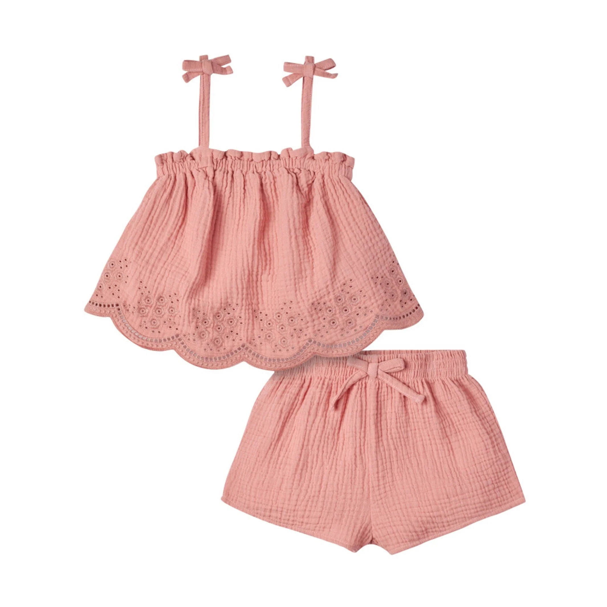 2-Piece Infant & Toddler Girls Pink Top & Short Set - Image 2