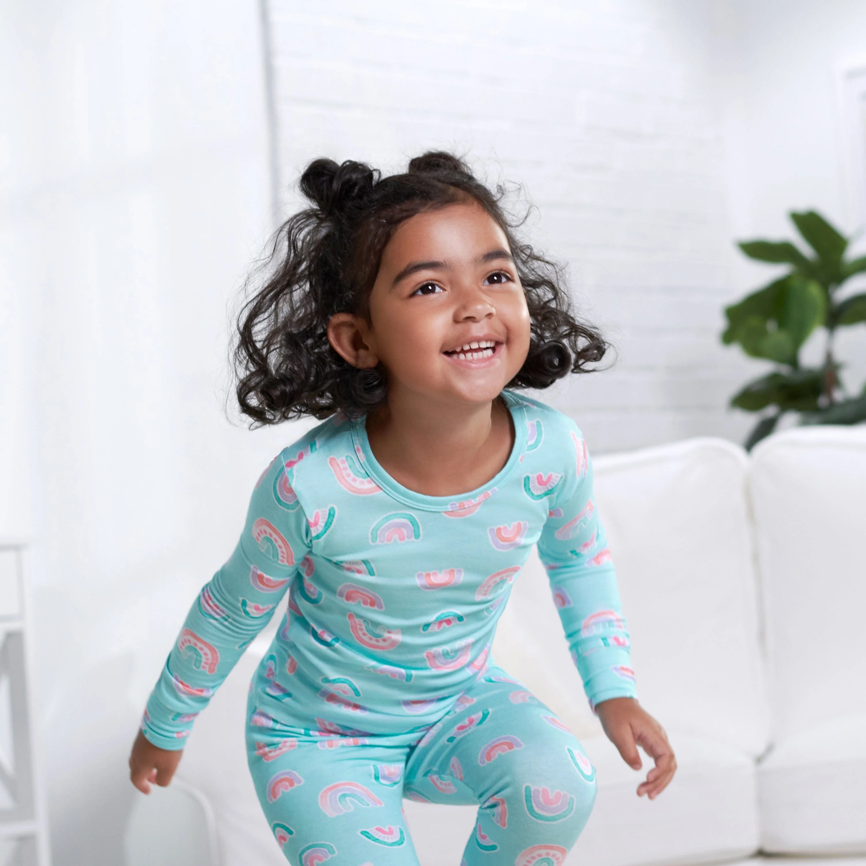 2-Piece Infant & Toddler Rainbow Sky Buttery Soft Viscose Made from Eucalyptus Snug Fit Pajamas - Image 4