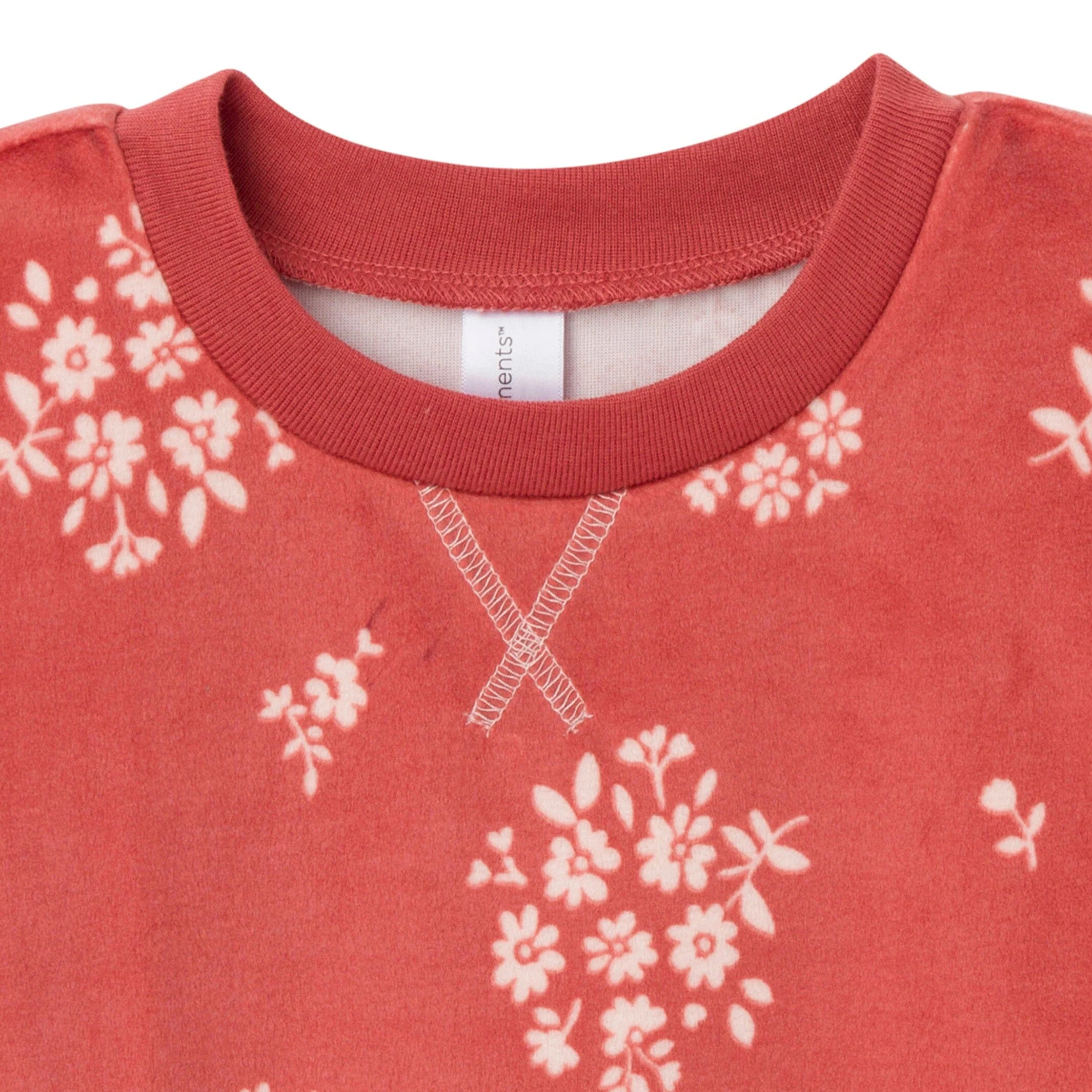 2-Piece Infant & Toddler Girls Red Bouquet Fleece Pajama Set - Image 6