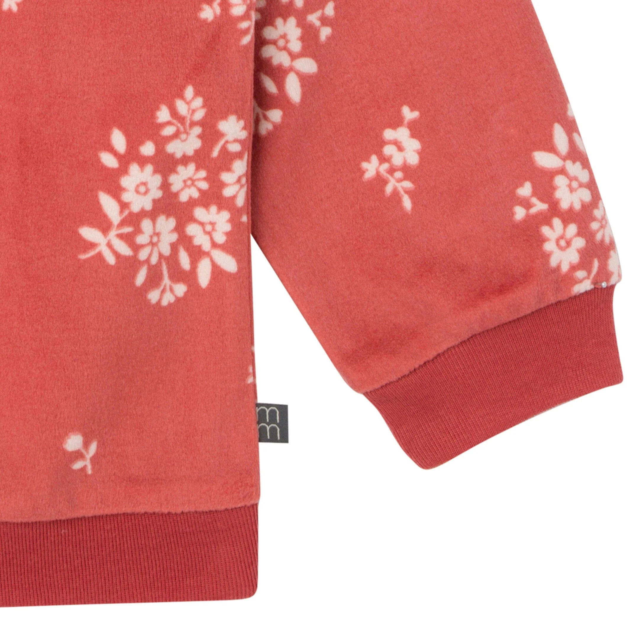 2-Piece Infant & Toddler Girls Red Bouquet Fleece Pajama Set - Image 7
