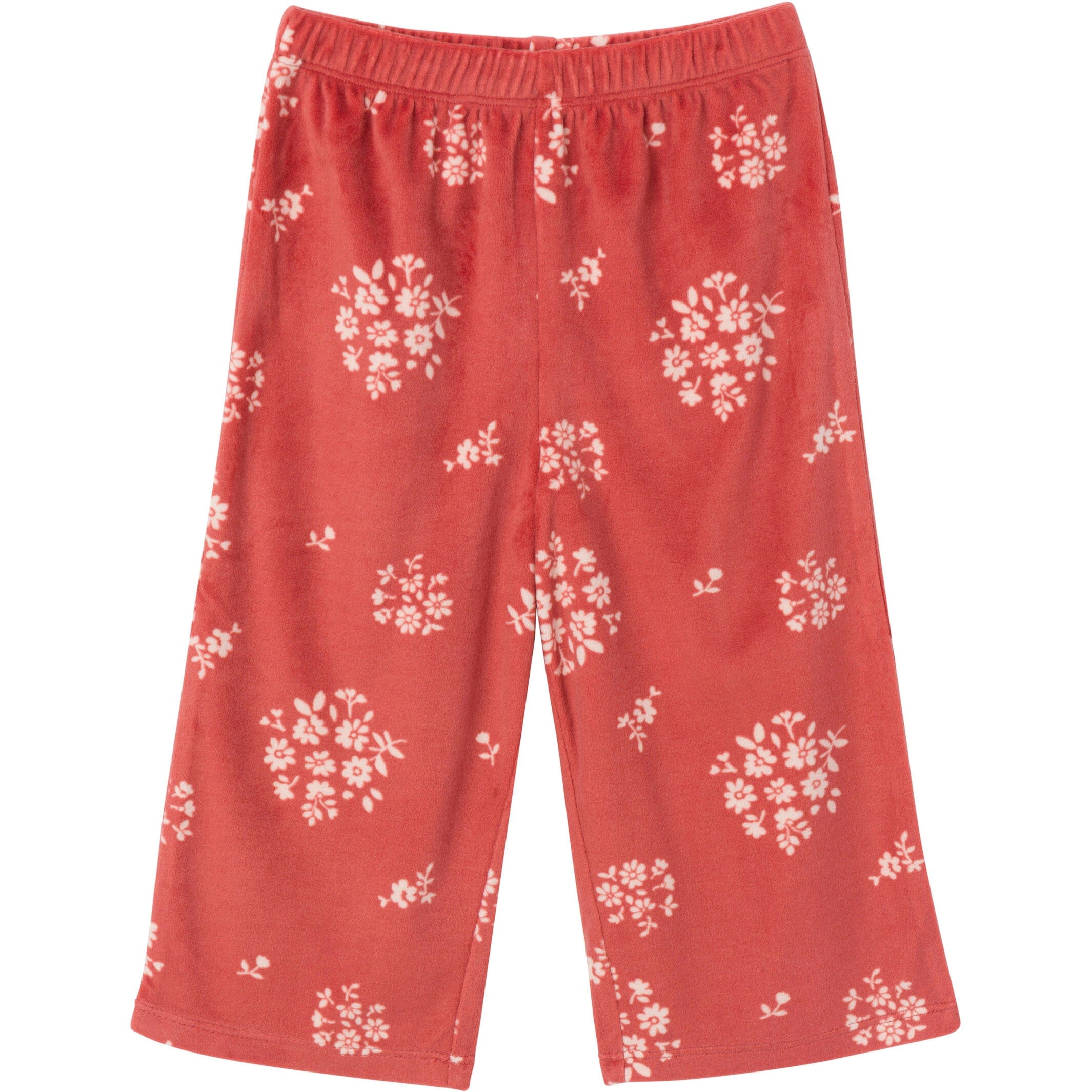 2-Piece Infant & Toddler Girls Red Bouquet Fleece Pajama Set - Image 8