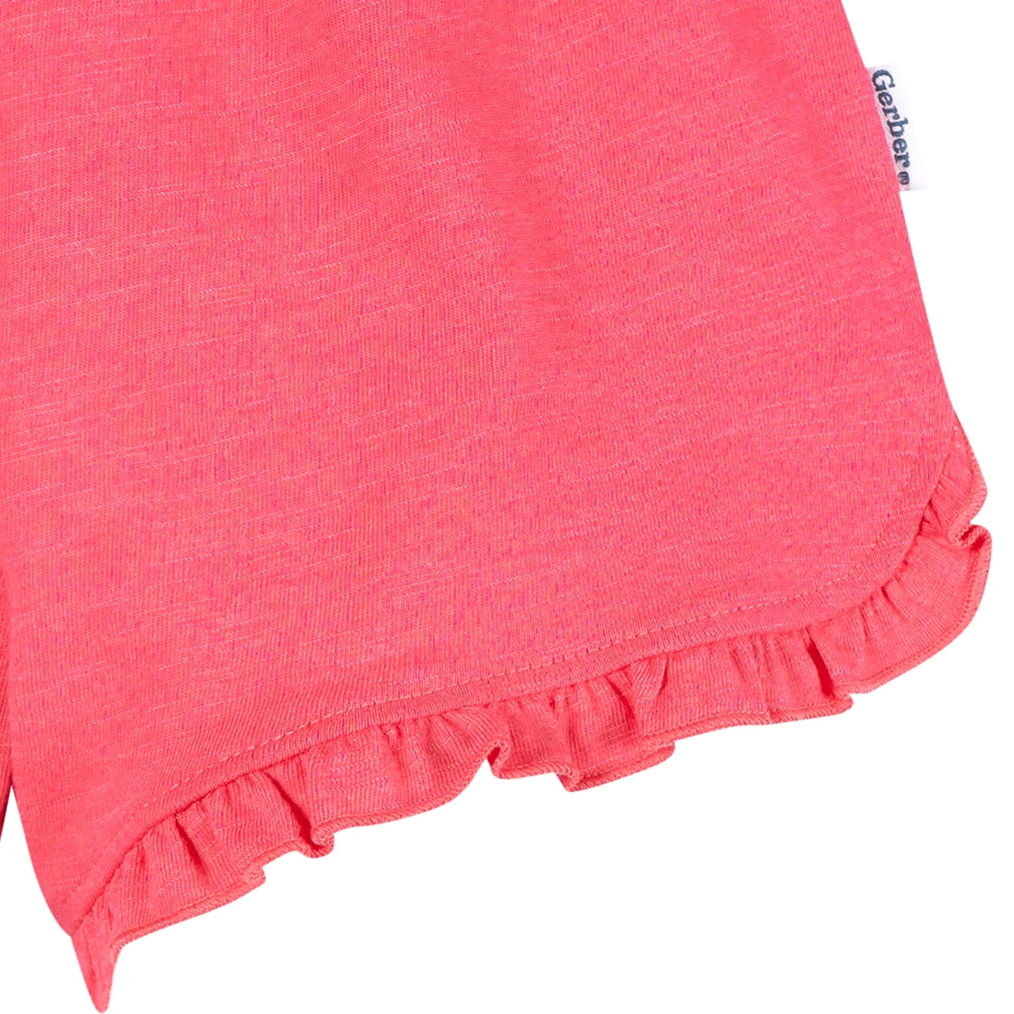 2-Piece Infant & Toddler Girls Cherry Pocket Tee and Shorts Set - Image 7