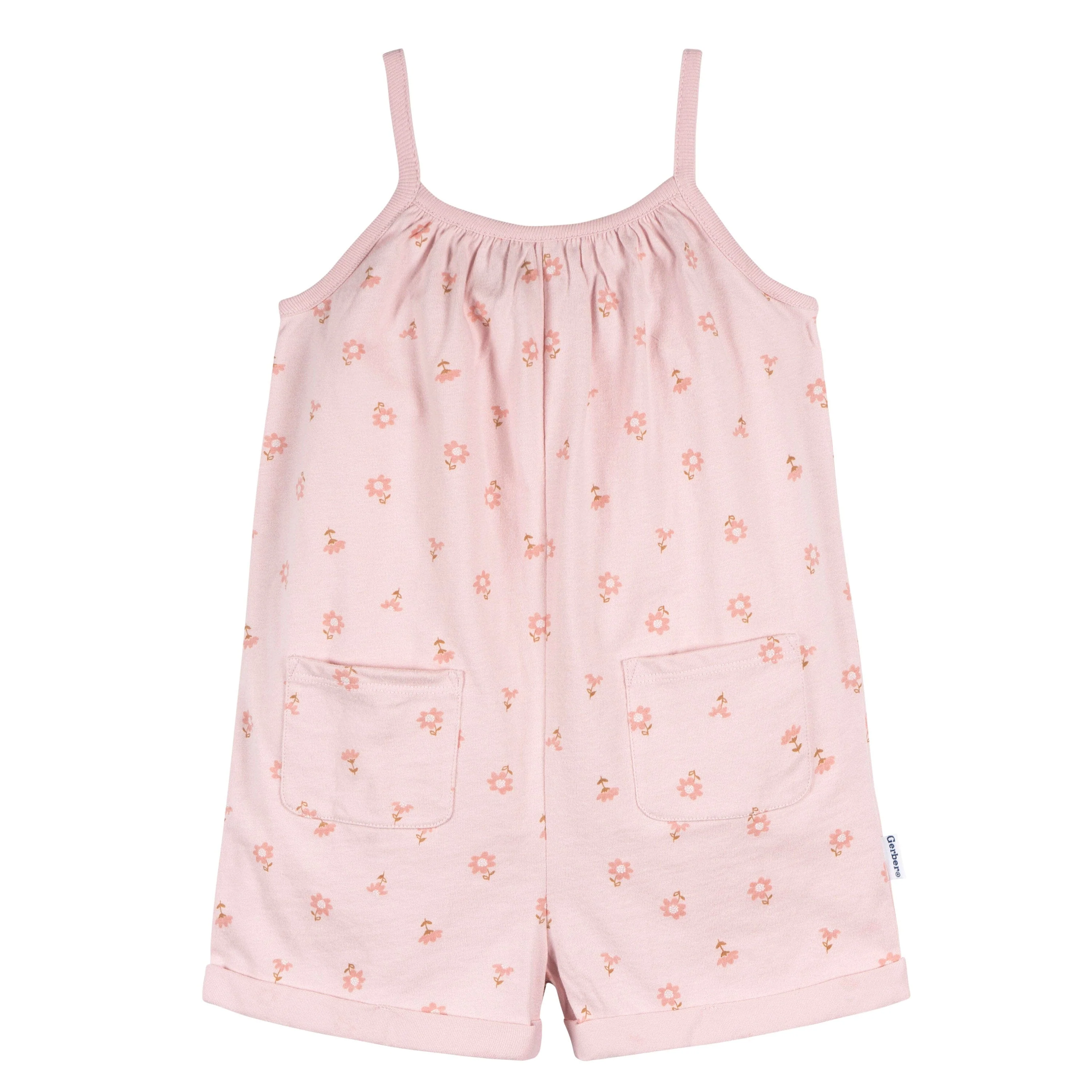 2-Pack Infant and Toddler Girls Rust & Floral Rompers - Image 5