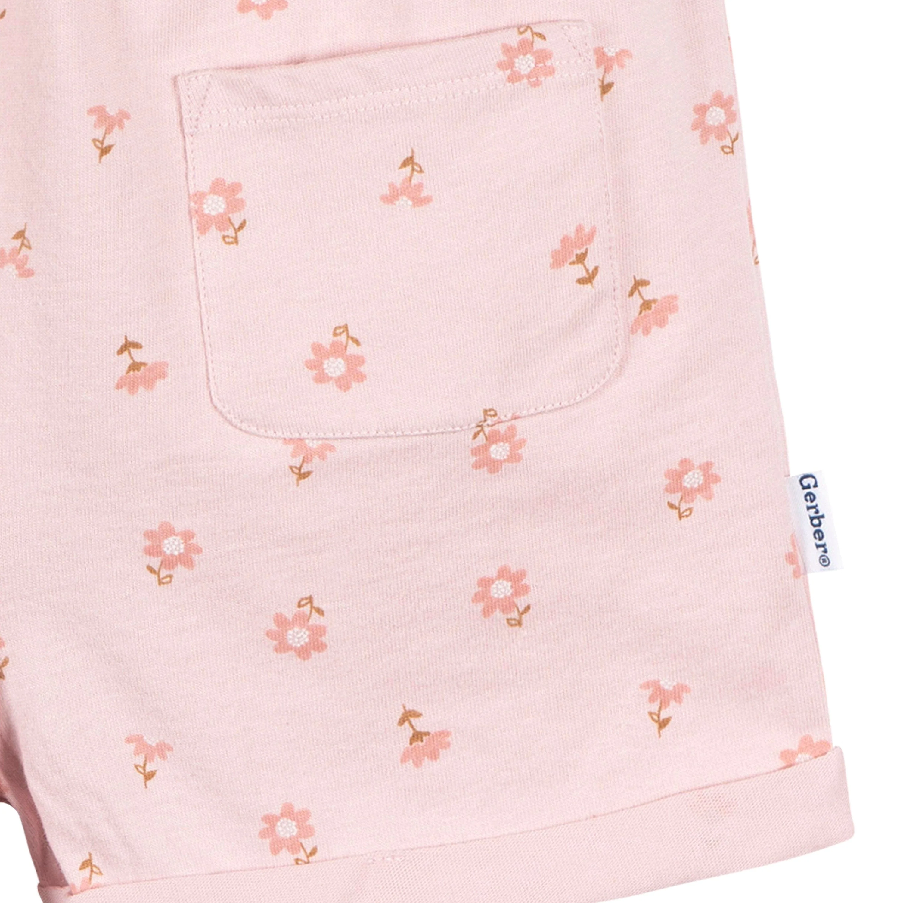 2-Pack Infant and Toddler Girls Rust & Floral Rompers - Image 6