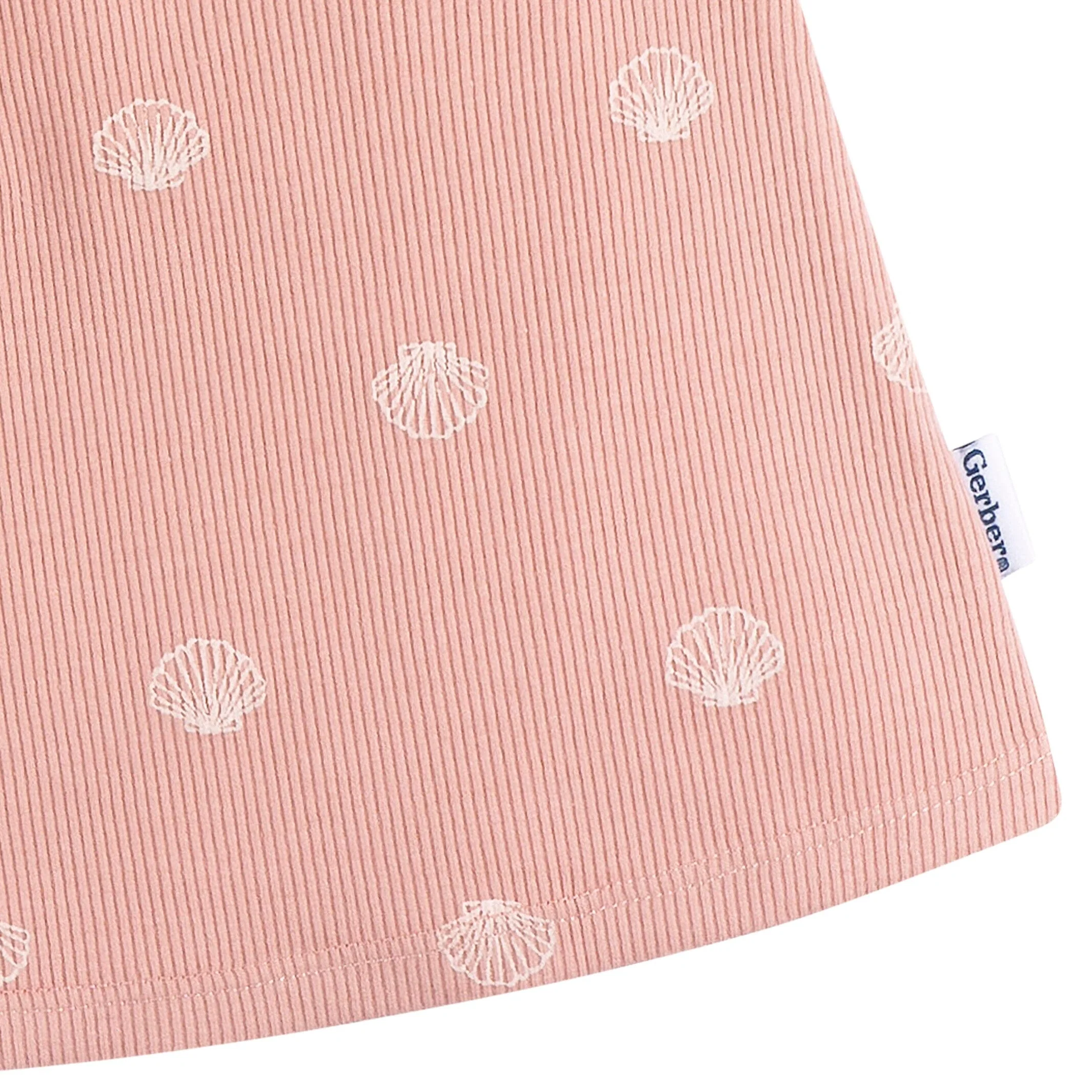 2-Piece Infant and Toddler Girls Seashells Tank Top & Shorts Set - Image 4