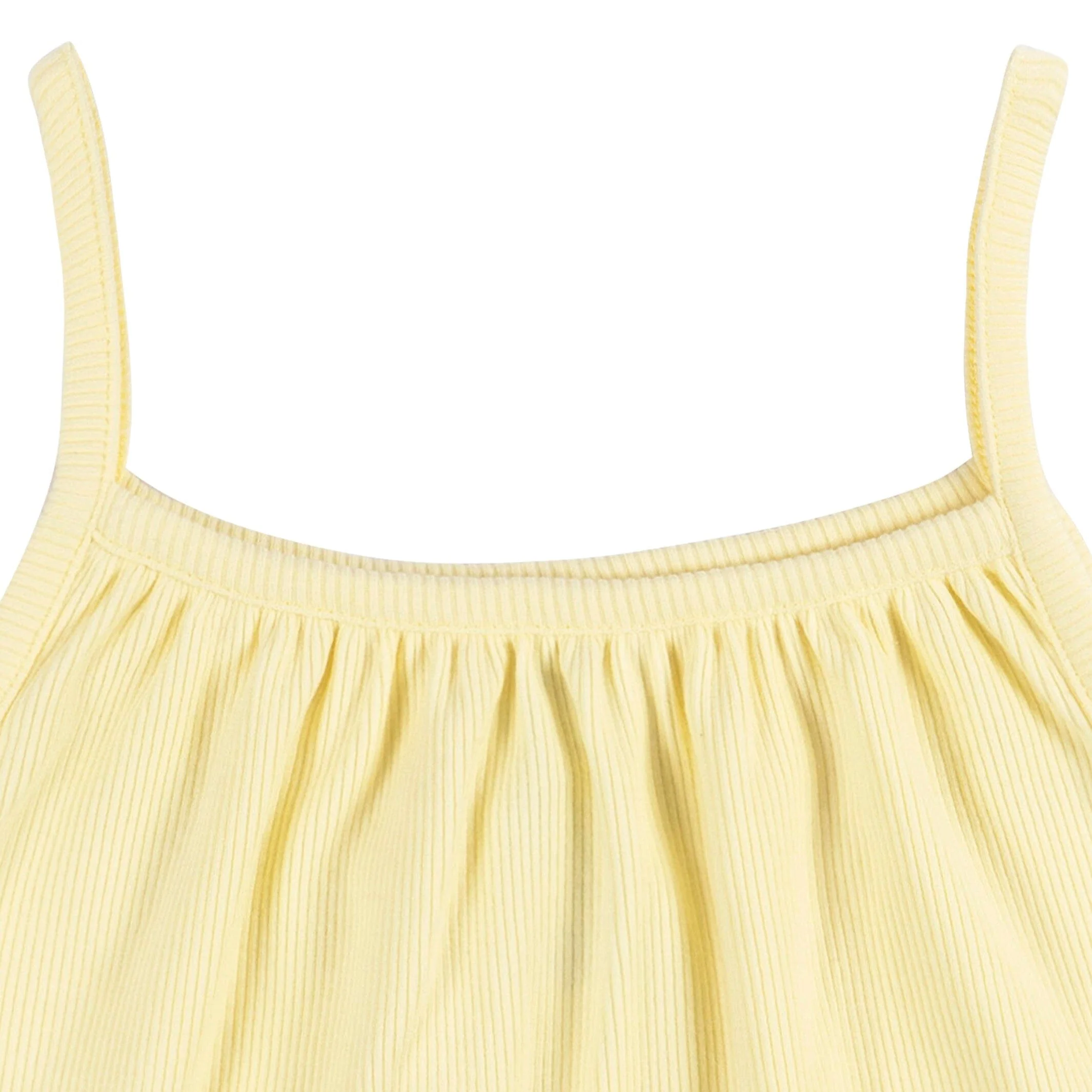 2-Piece Infant and Toddler Girls Yellow Tank Top & Shorts Set - Image 5