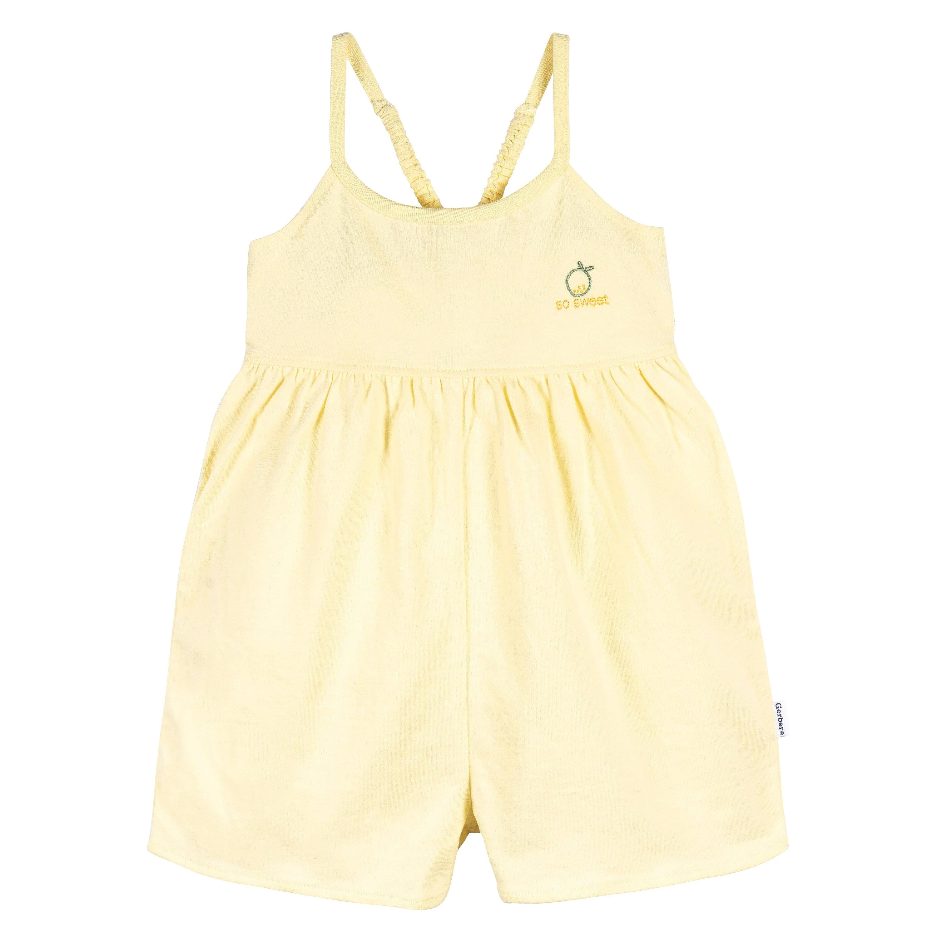 2-Pack Infant and Toddler Girls Yellow & Lemons Rompers - Image 4