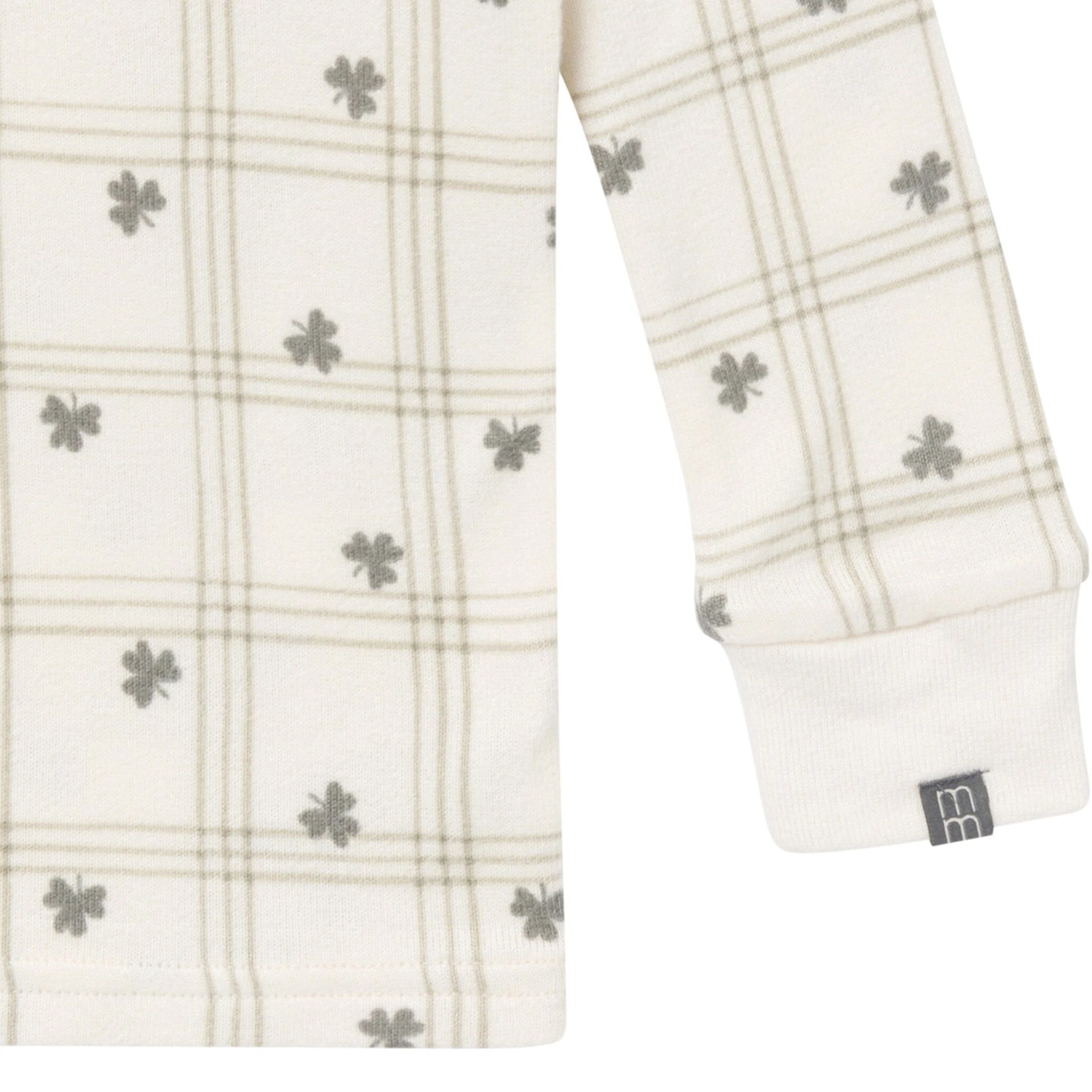 2-Piece Infant & Toddler Neutral Ivory Shamrock Snug Fitting Hacci Pajamas Set - Image 5
