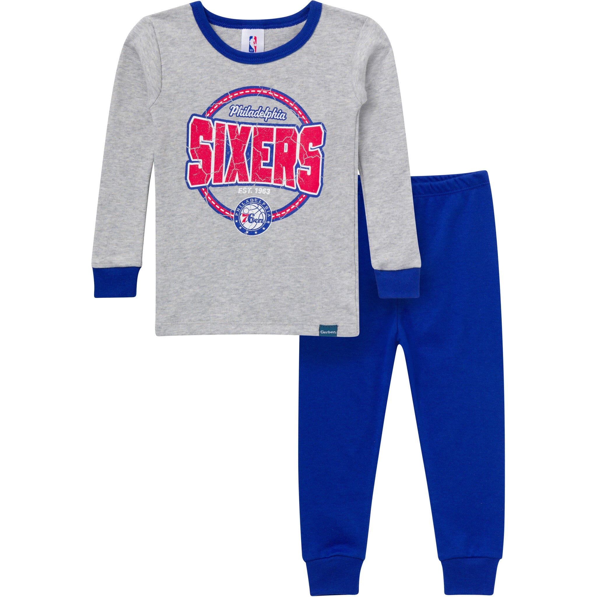 2-Piece Infant & Toddler Neutral Philadelphia 76ers Snug Fit Pajamas