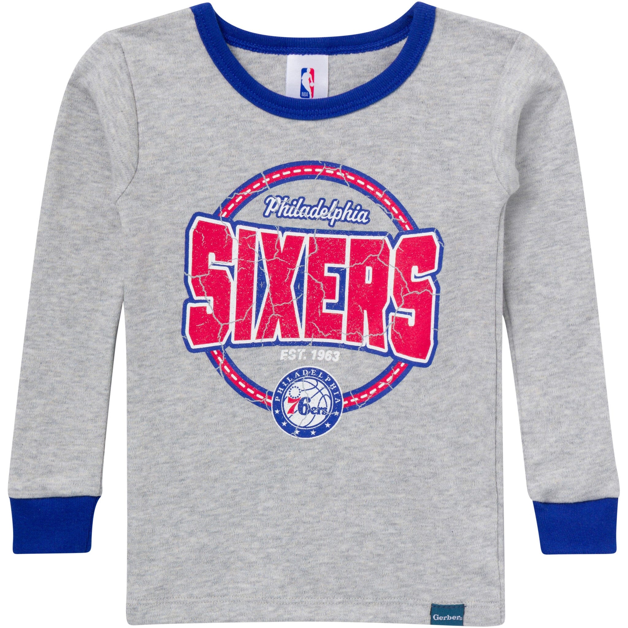 2-Piece Infant & Toddler Neutral Philadelphia 76ers Snug Fit Pajamas - Image 2